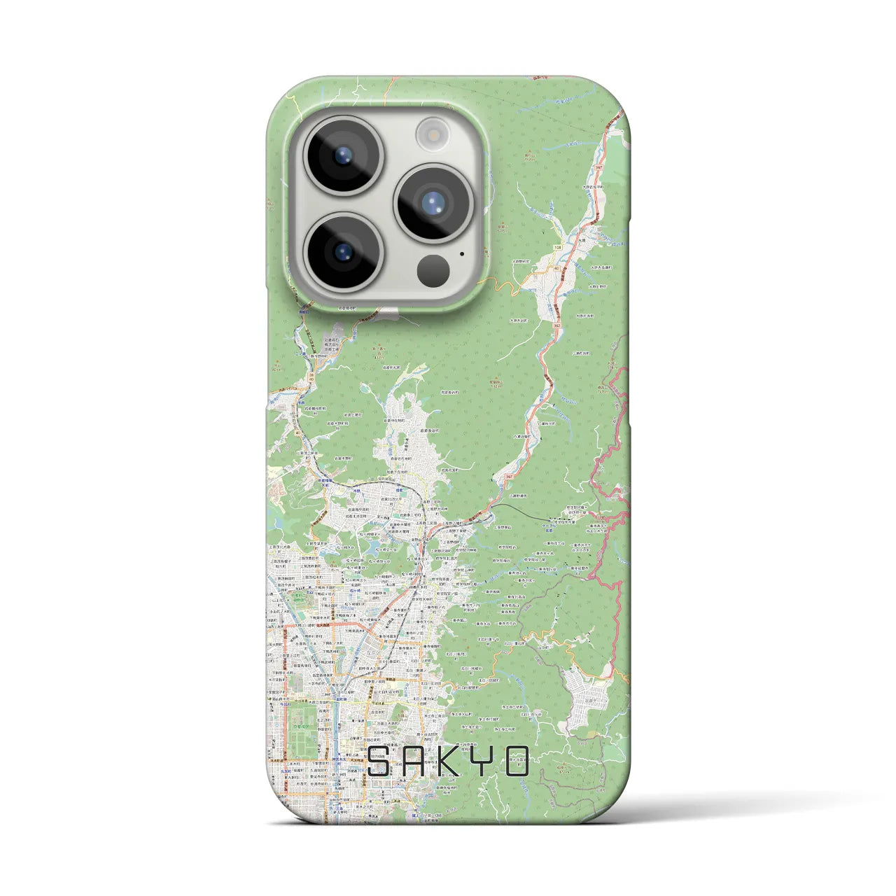 【左京(京都府)】地図柄iPhoneケース(バックカバータイプ)