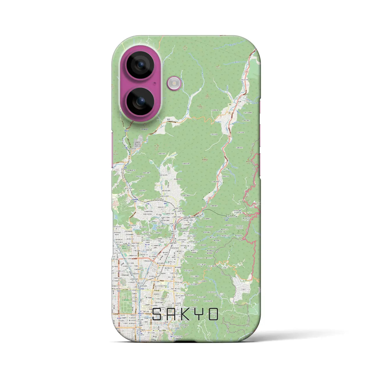 【左京(京都府)】地図柄iPhoneケース(バックカバータイプ)