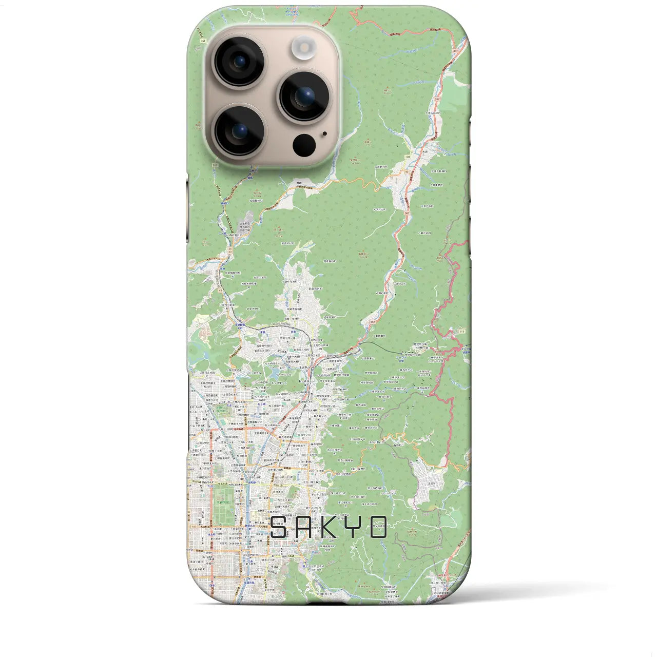 【左京(京都府)】地図柄iPhoneケース(バックカバータイプ)