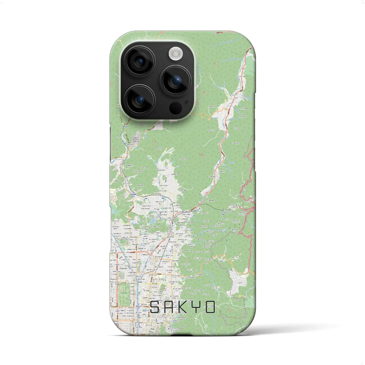 【左京(京都府)】地図柄iPhoneケース(バックカバータイプ)