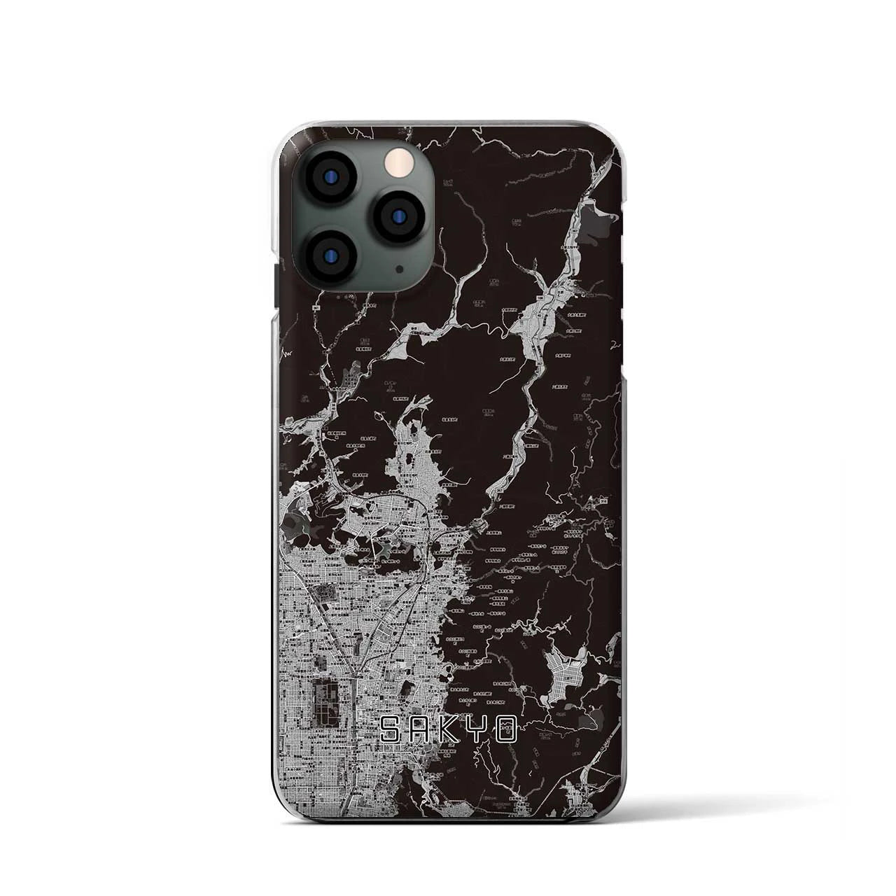 【左京(京都府)】地図柄iPhoneケース(クリアタイプ)