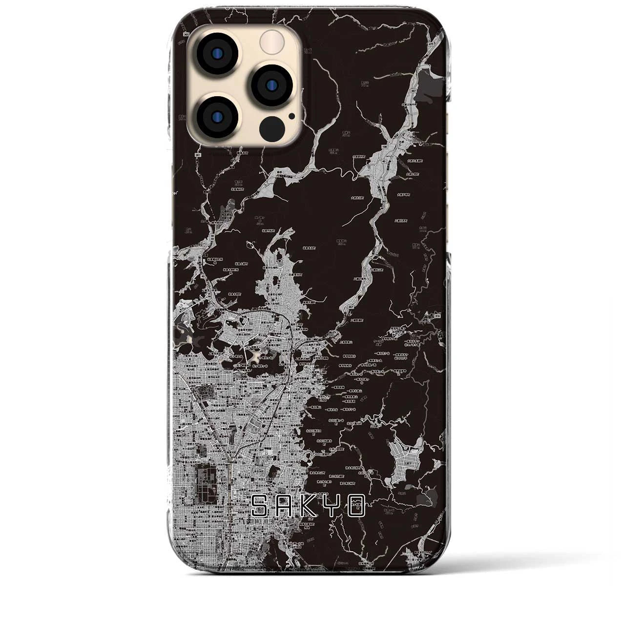 【左京(京都府)】地図柄iPhoneケース(クリアタイプ)