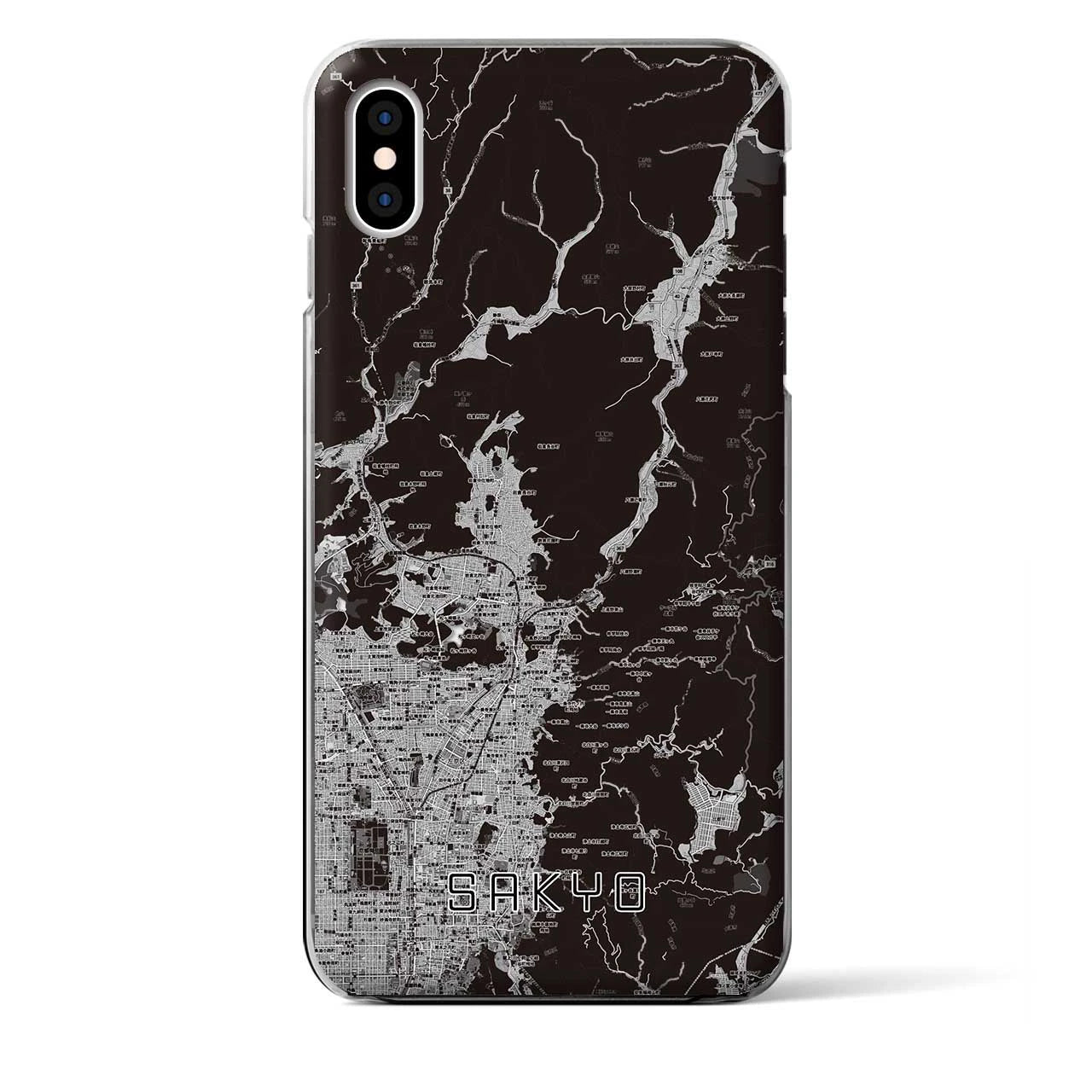 【左京(京都府)】地図柄iPhoneケース(クリアタイプ)