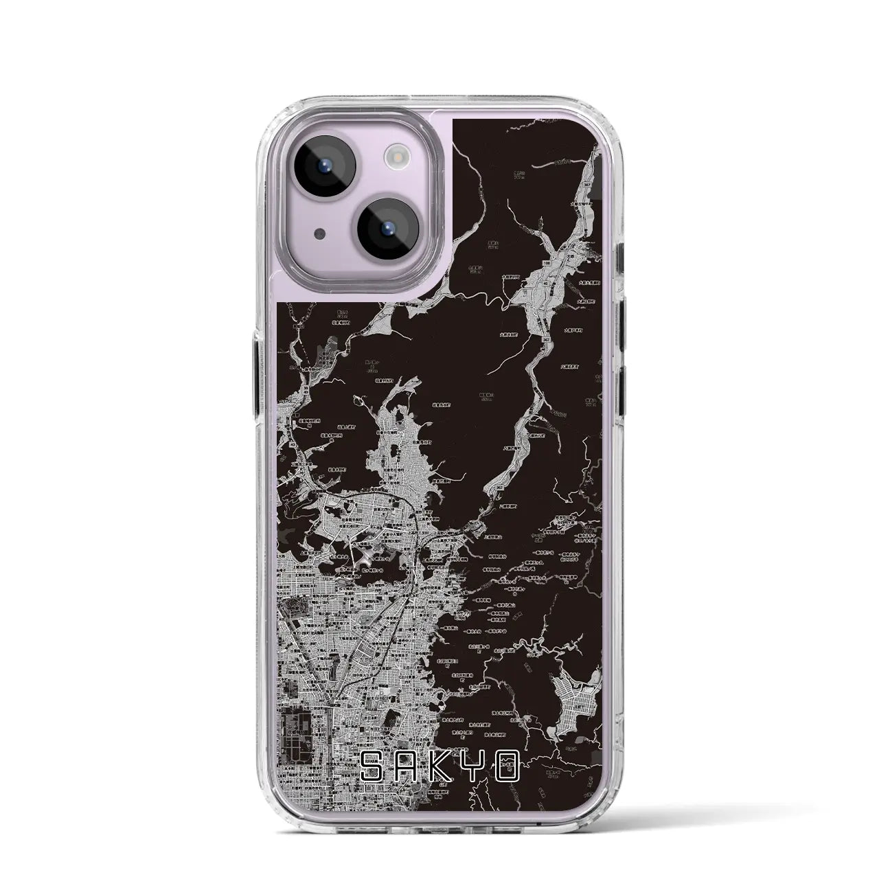 【左京(京都府)】地図柄iPhoneケース(MagSafeタイプ)