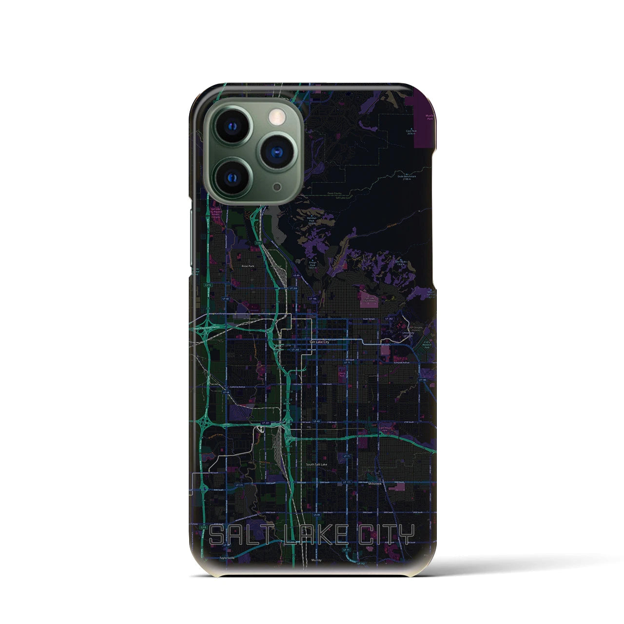 【ソルトレイクシティ(アメリカ)】地図柄iPhoneケース(バックカバータイプ)