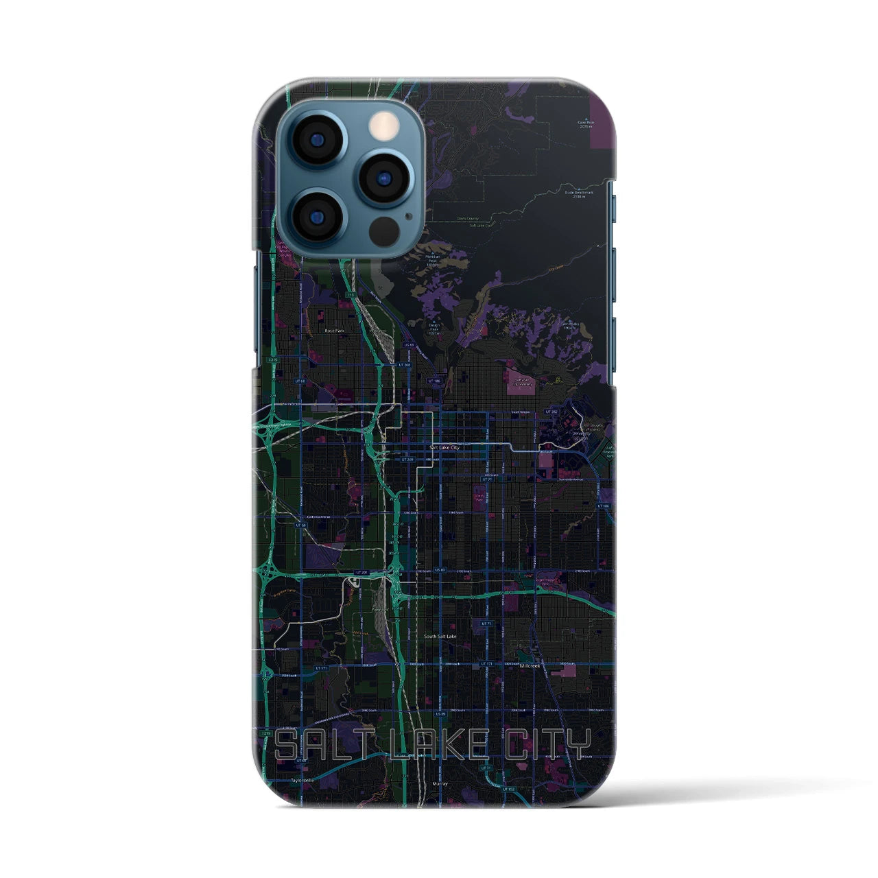 【ソルトレイクシティ(アメリカ)】地図柄iPhoneケース(バックカバータイプ)