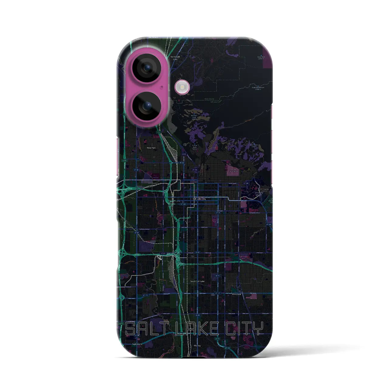 【ソルトレイクシティ(アメリカ)】地図柄iPhoneケース(バックカバータイプ)