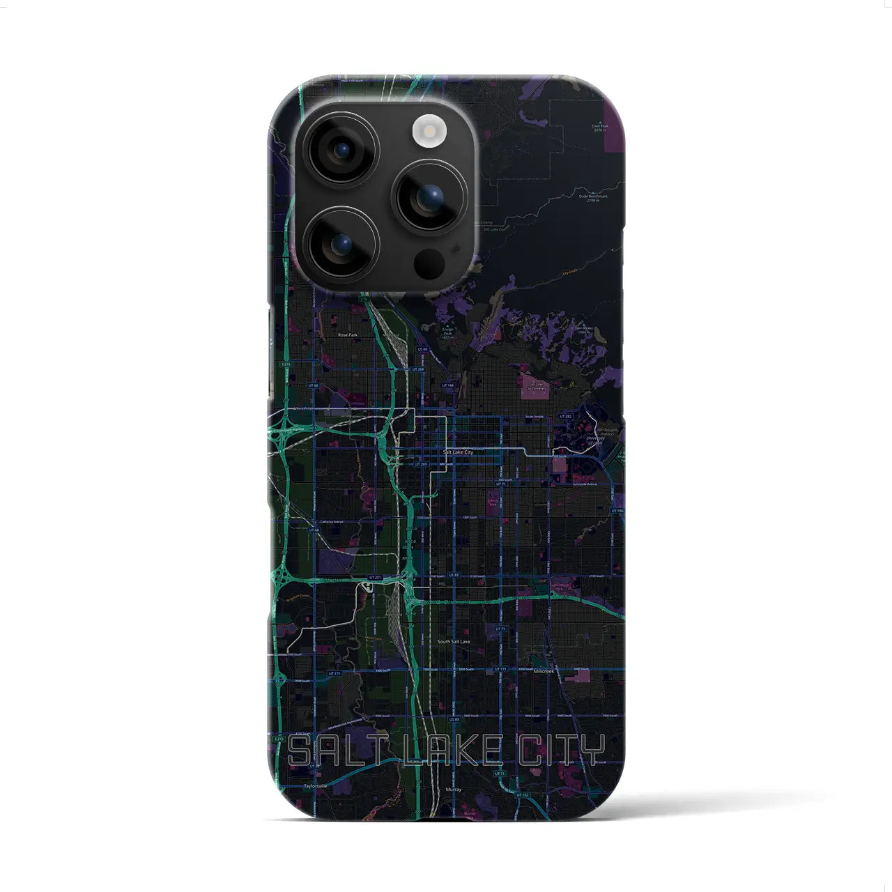 【ソルトレイクシティ(アメリカ)】地図柄iPhoneケース(バックカバータイプ)