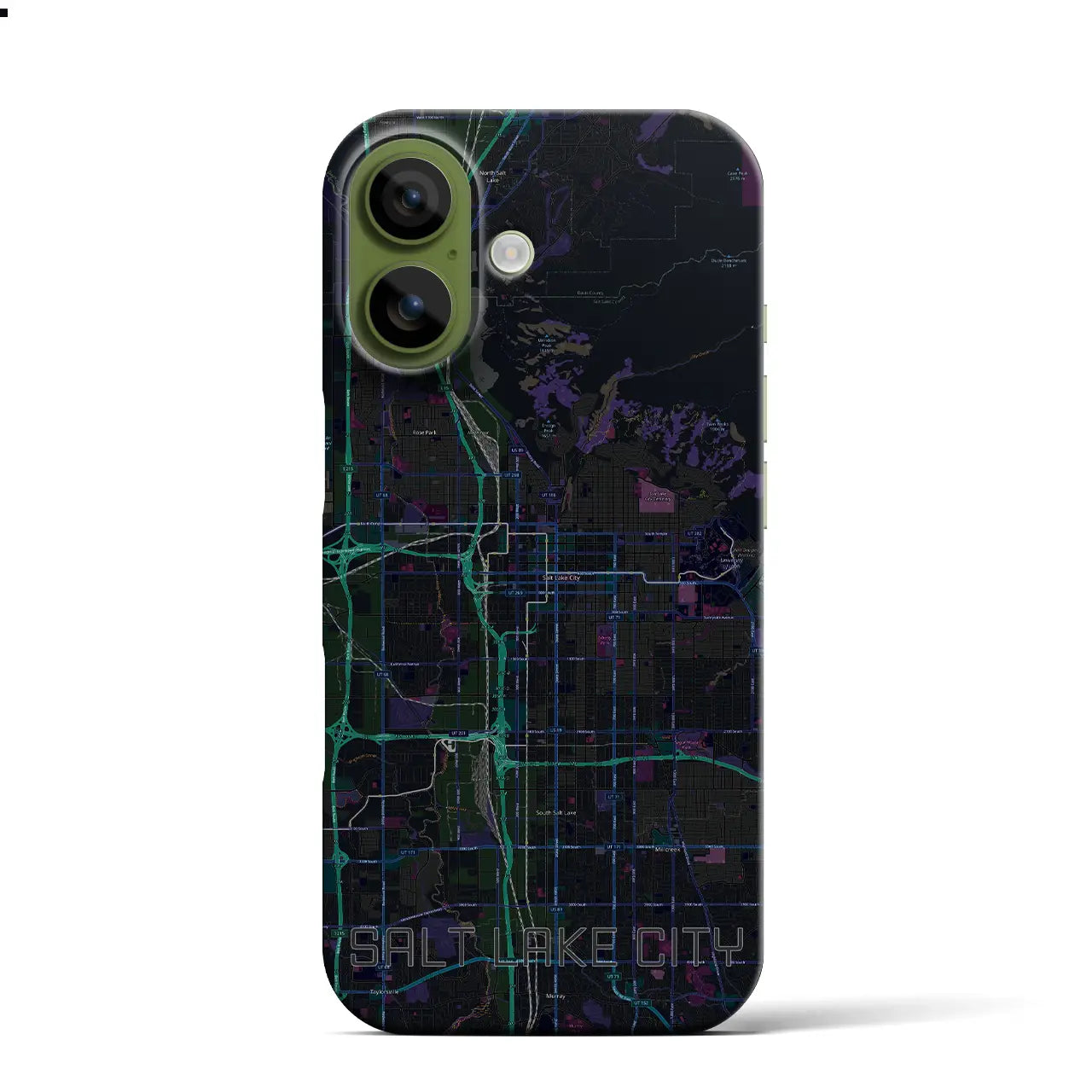 【ソルトレイクシティ(アメリカ)】地図柄iPhoneケース(バックカバータイプ)