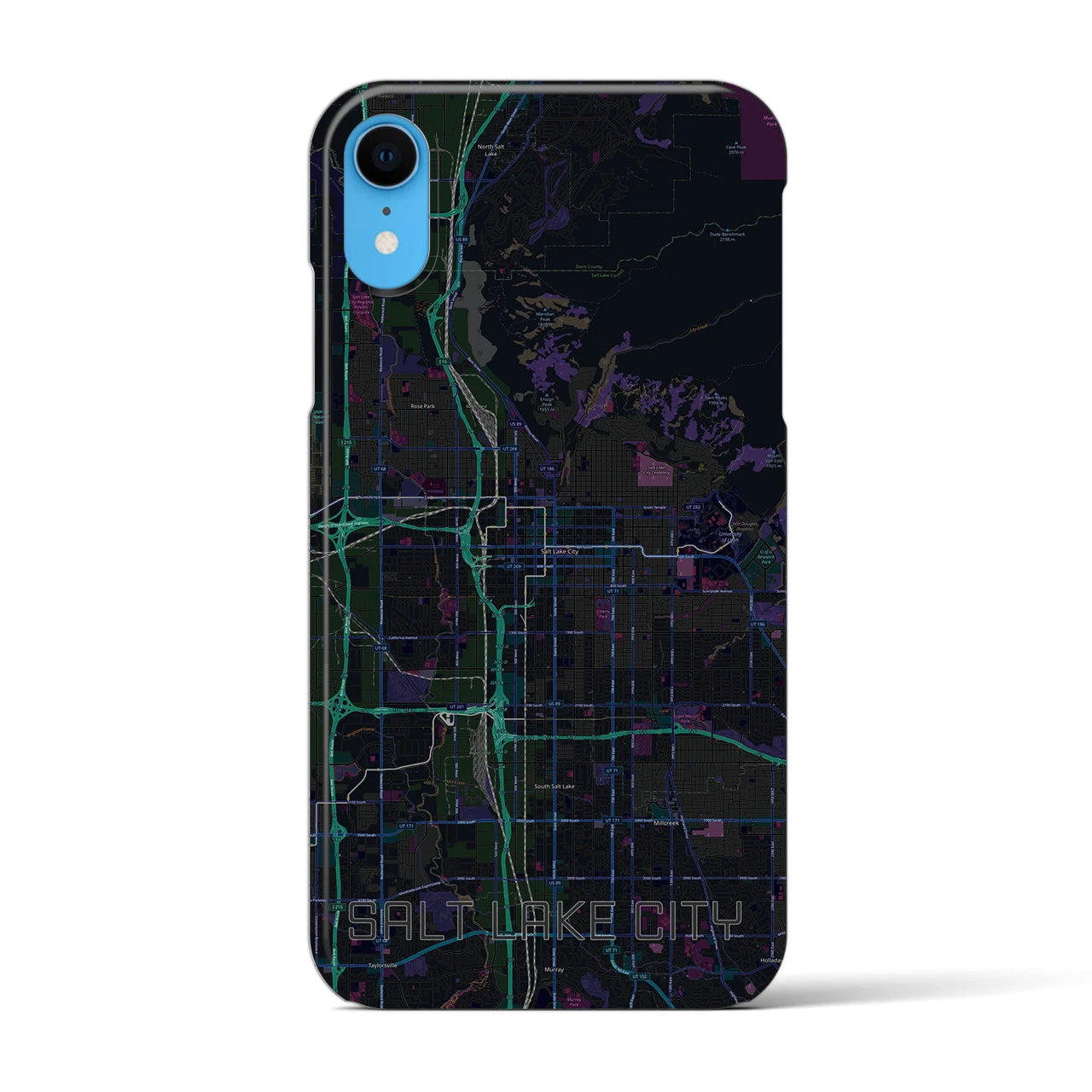 【ソルトレイクシティ(アメリカ)】地図柄iPhoneケース(バックカバータイプ)