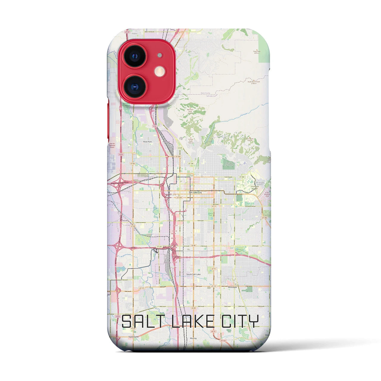 【ソルトレイクシティ(アメリカ)】地図柄iPhoneケース(バックカバータイプ)