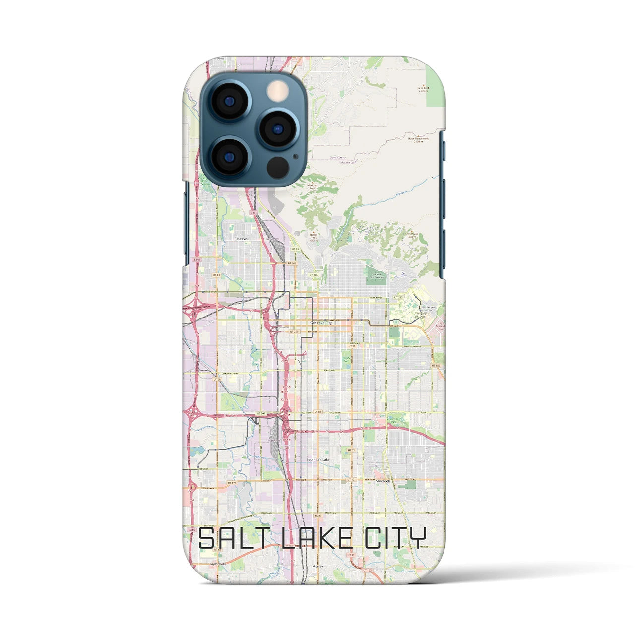 【ソルトレイクシティ(アメリカ)】地図柄iPhoneケース(バックカバータイプ)