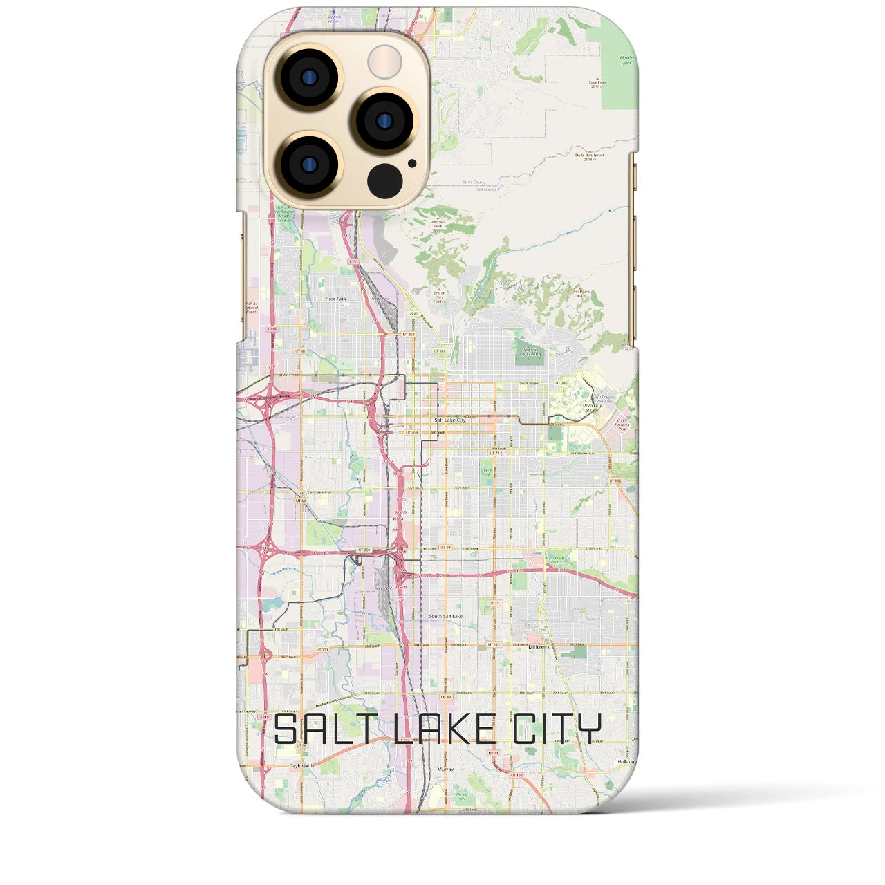 【ソルトレイクシティ(アメリカ)】地図柄iPhoneケース(バックカバータイプ)