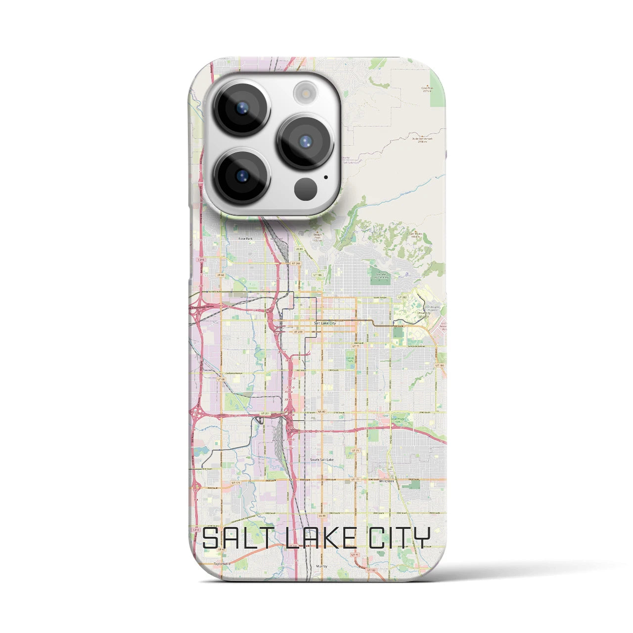 【ソルトレイクシティ(アメリカ)】地図柄iPhoneケース(バックカバータイプ)