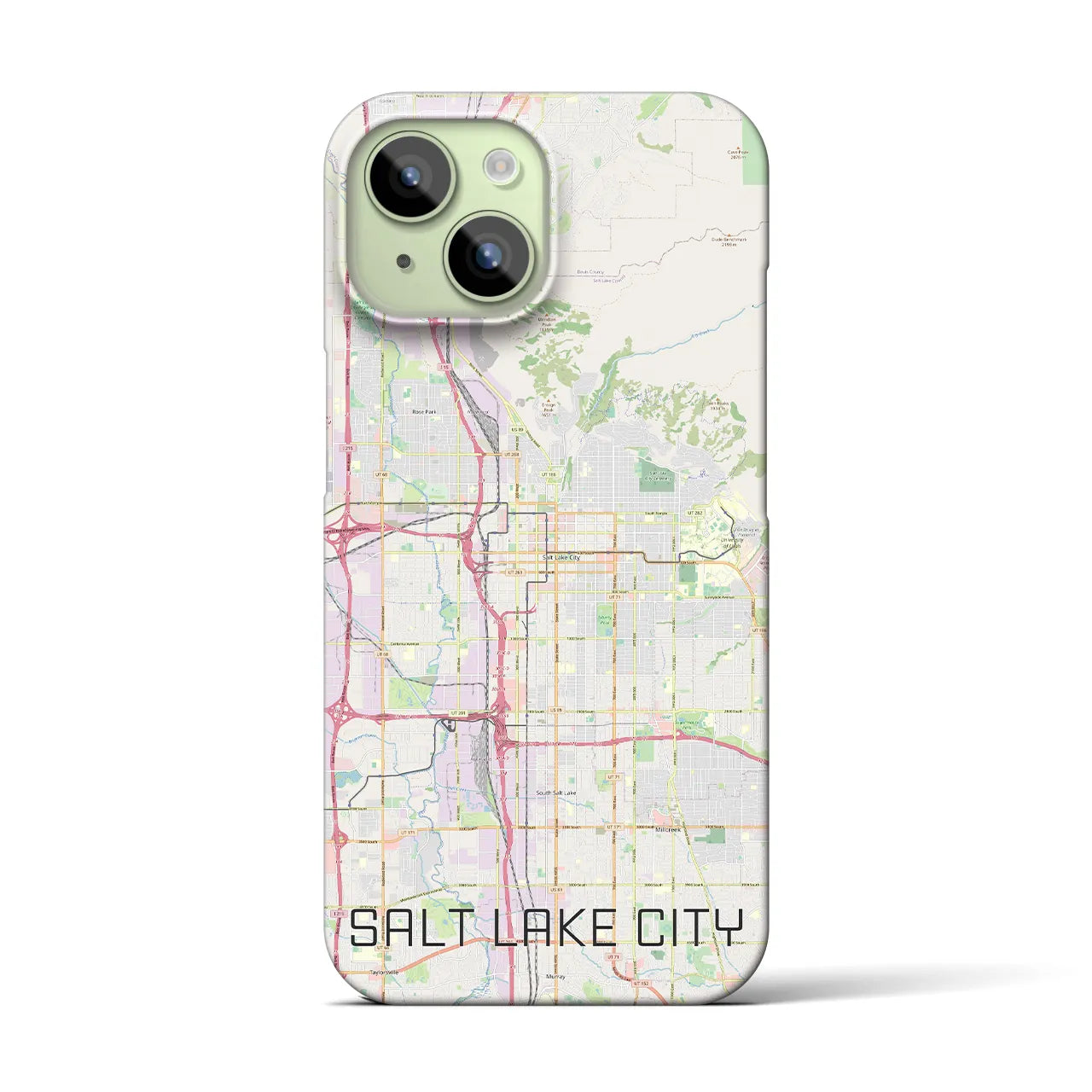 【ソルトレイクシティ(アメリカ)】地図柄iPhoneケース(バックカバータイプ)