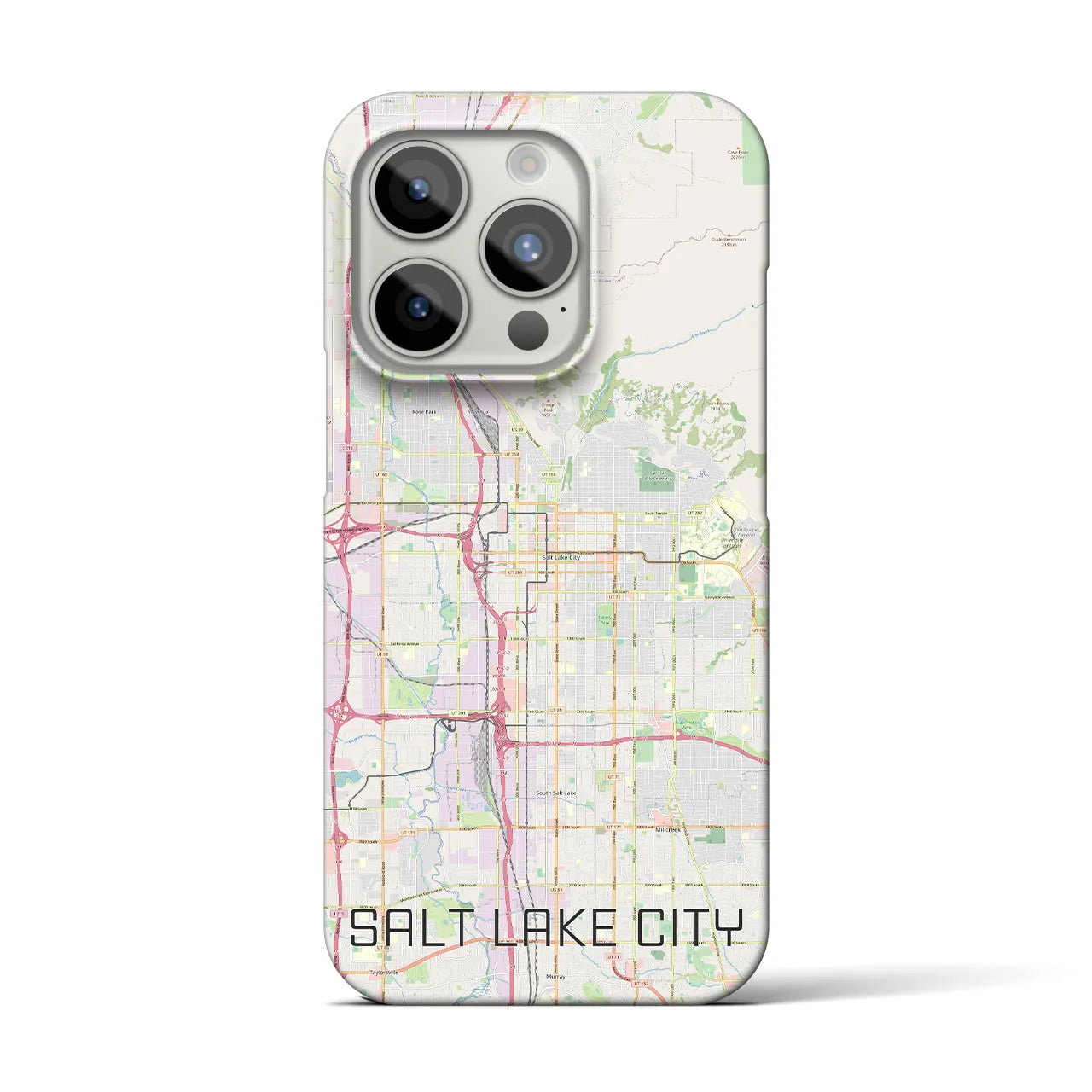 【ソルトレイクシティ(アメリカ)】地図柄iPhoneケース(バックカバータイプ)
