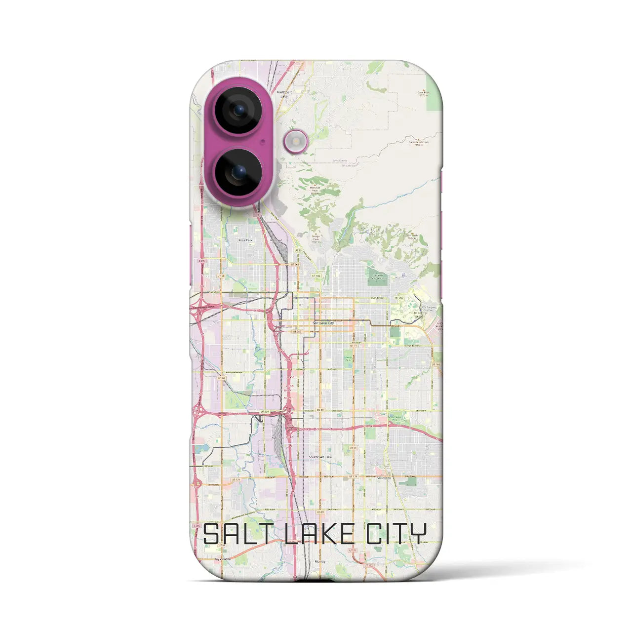 【ソルトレイクシティ(アメリカ)】地図柄iPhoneケース(バックカバータイプ)