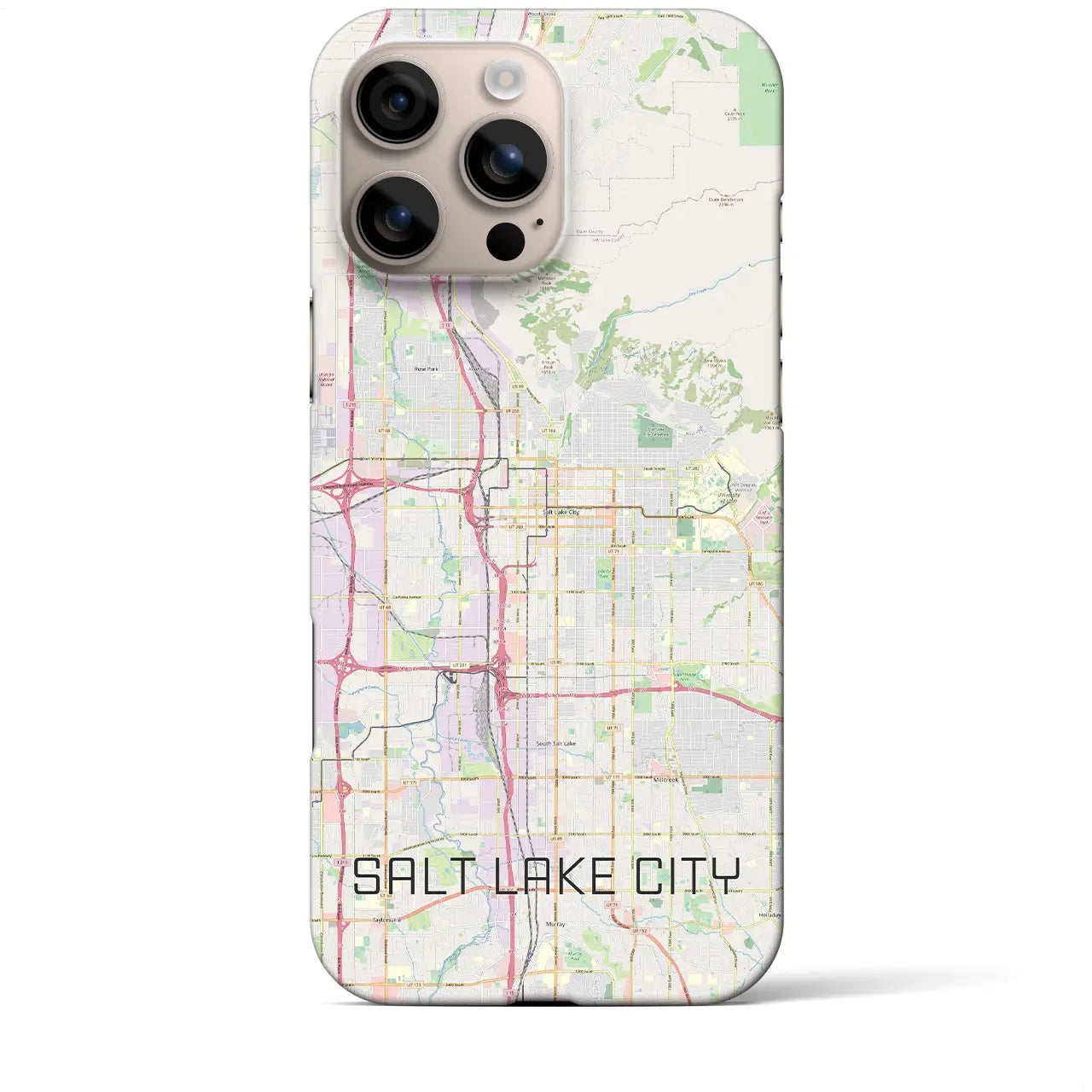 【ソルトレイクシティ(アメリカ)】地図柄iPhoneケース(バックカバータイプ)