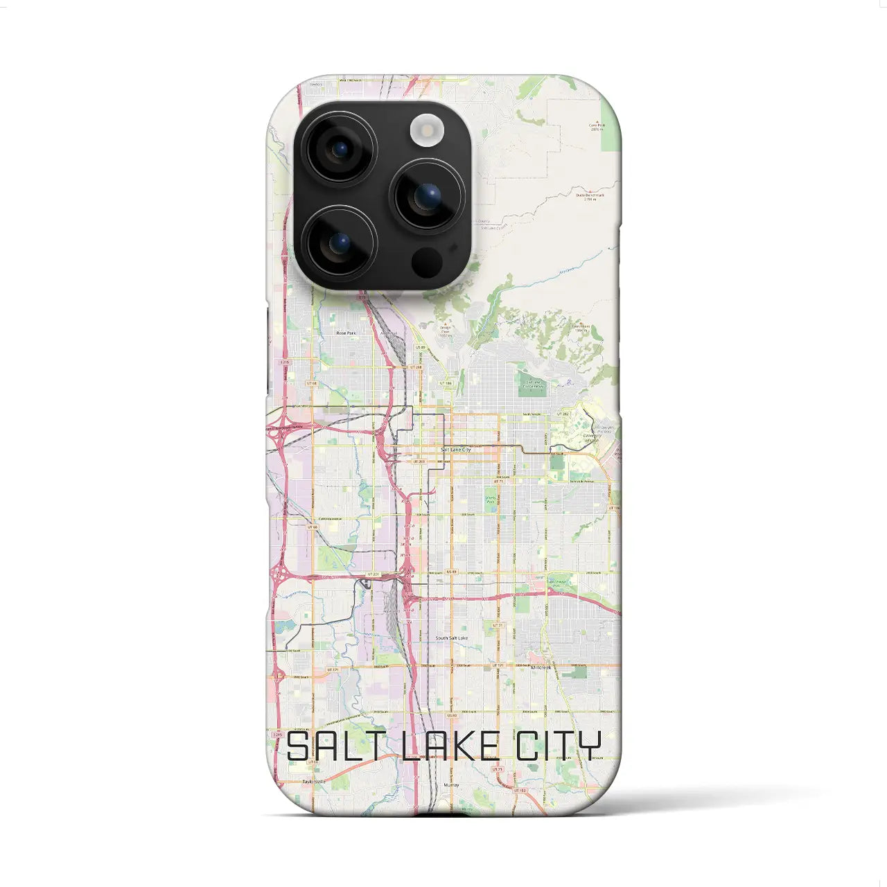 【ソルトレイクシティ(アメリカ)】地図柄iPhoneケース(バックカバータイプ)