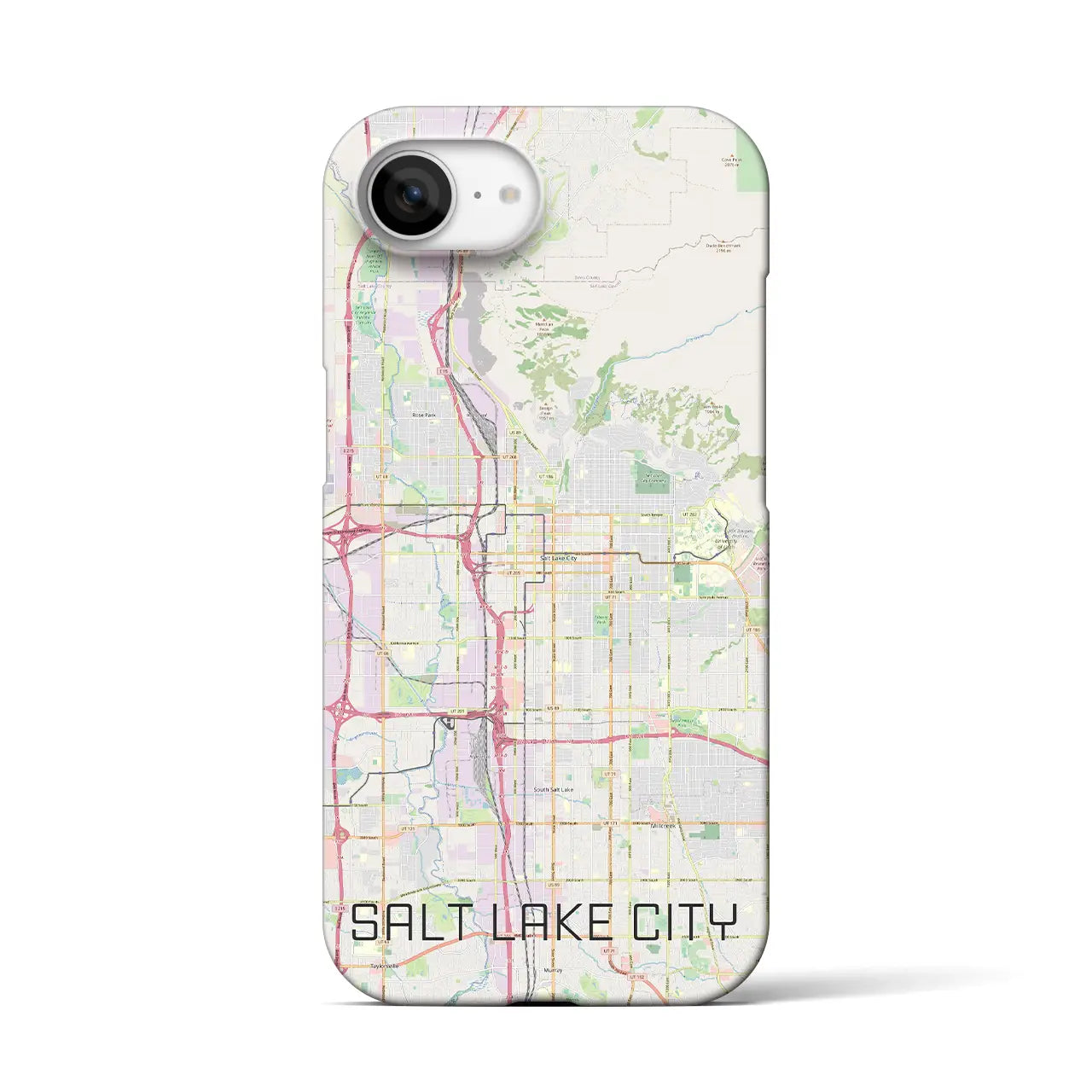 【ソルトレイクシティ(アメリカ)】地図柄iPhoneケース(バックカバータイプ)