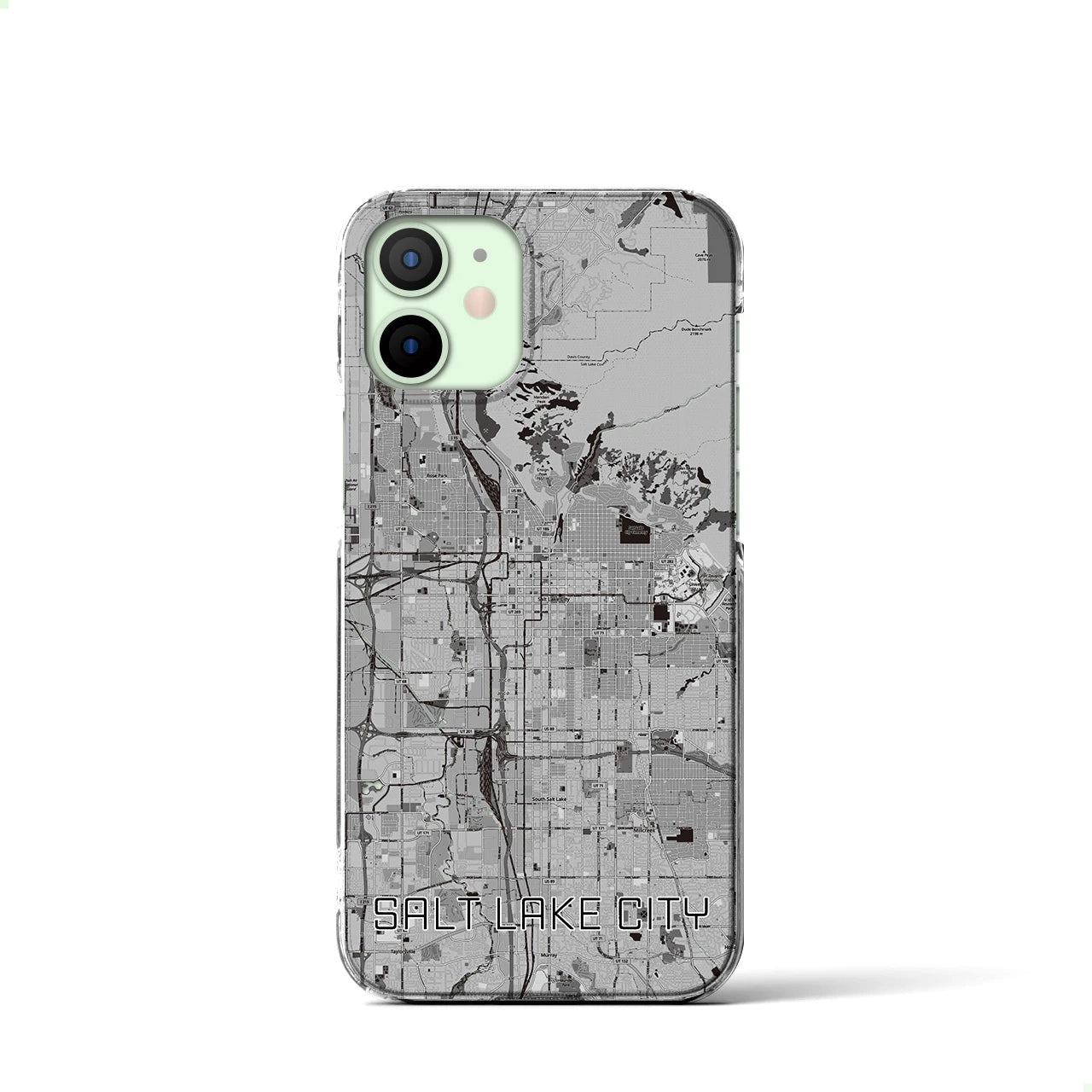 【ソルトレイクシティ(アメリカ)】地図柄iPhoneケース(クリアタイプ)