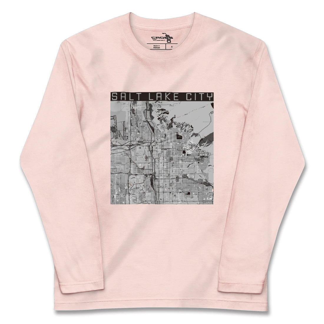 【ソルトレイクシティ(アメリカ)】地図柄ロングスリーブTシャツ