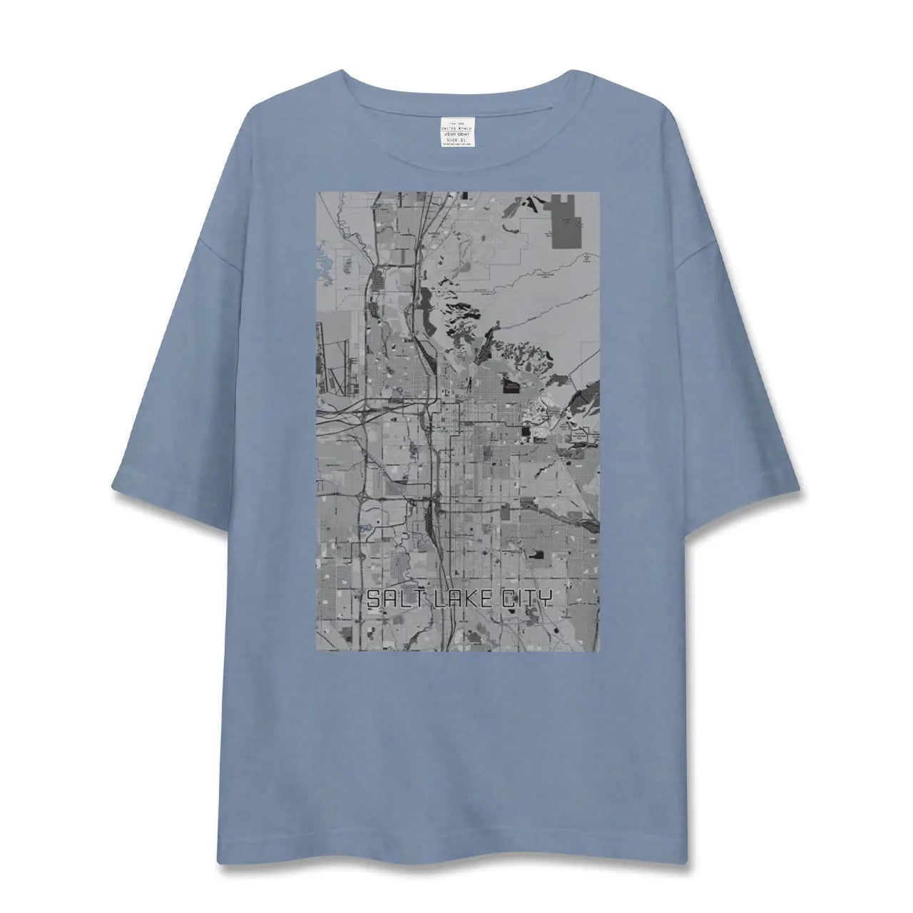 【ソルトレイクシティ(アメリカ)】地図柄ビッグシルエットTシャツ