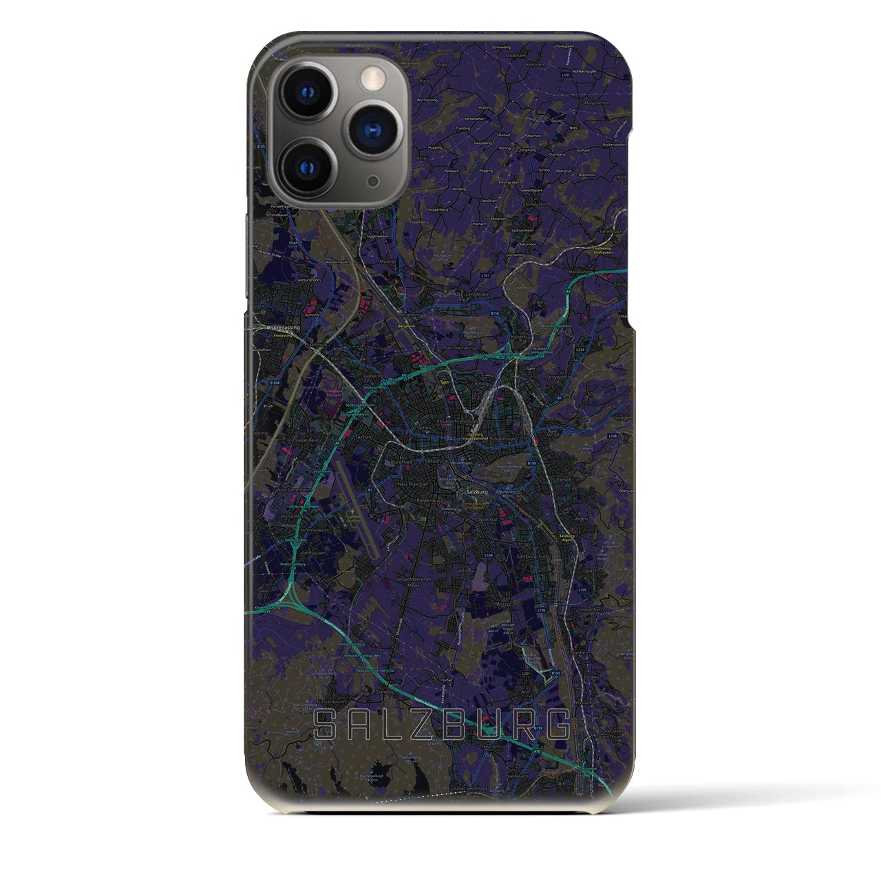 【ザルツブルク(オーストリア)】地図柄iPhoneケース(バックカバータイプ)