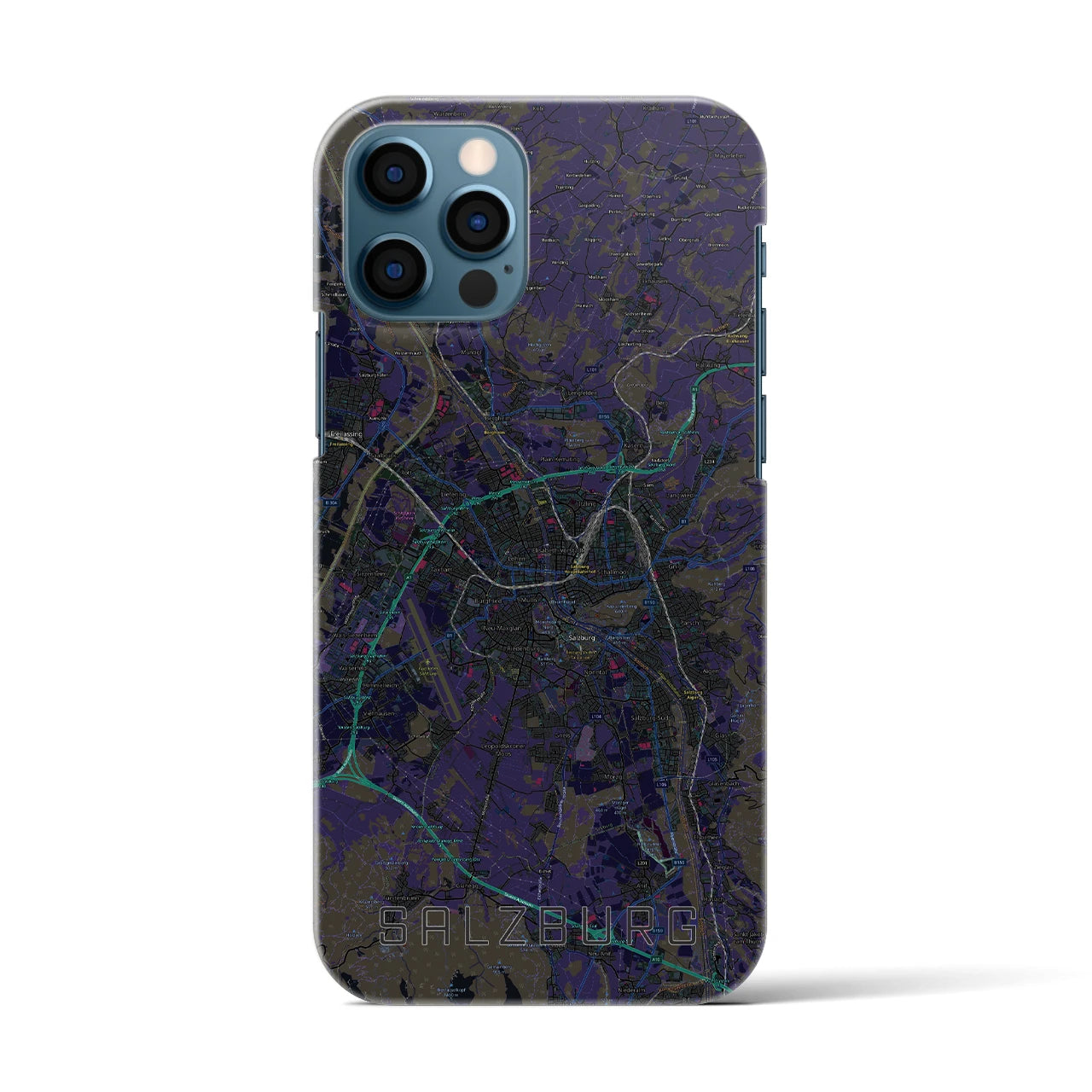 【ザルツブルク(オーストリア)】地図柄iPhoneケース(バックカバータイプ)