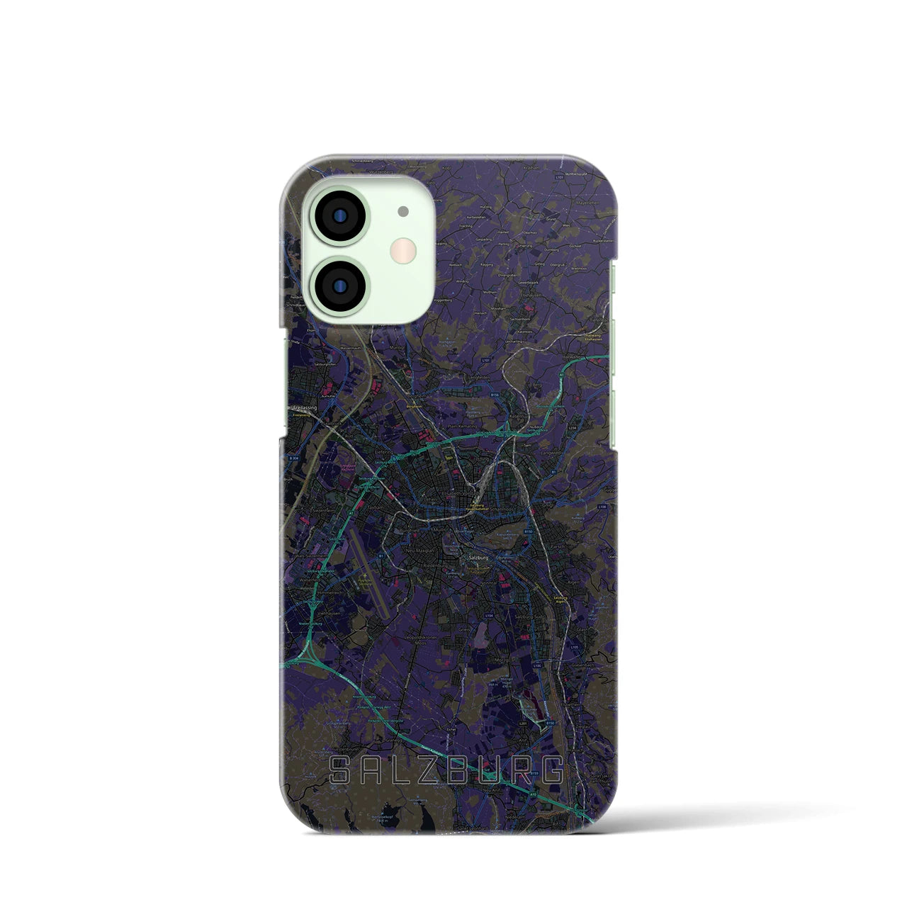 【ザルツブルク(オーストリア)】地図柄iPhoneケース(バックカバータイプ)