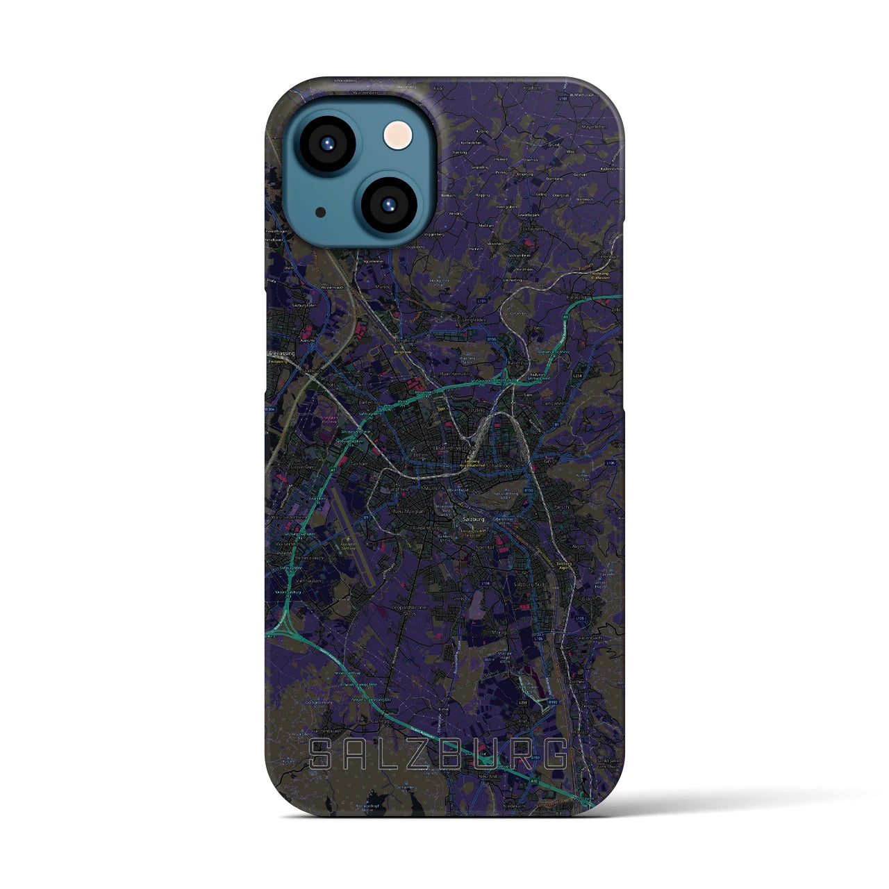 【ザルツブルク(オーストリア)】地図柄iPhoneケース(バックカバータイプ)