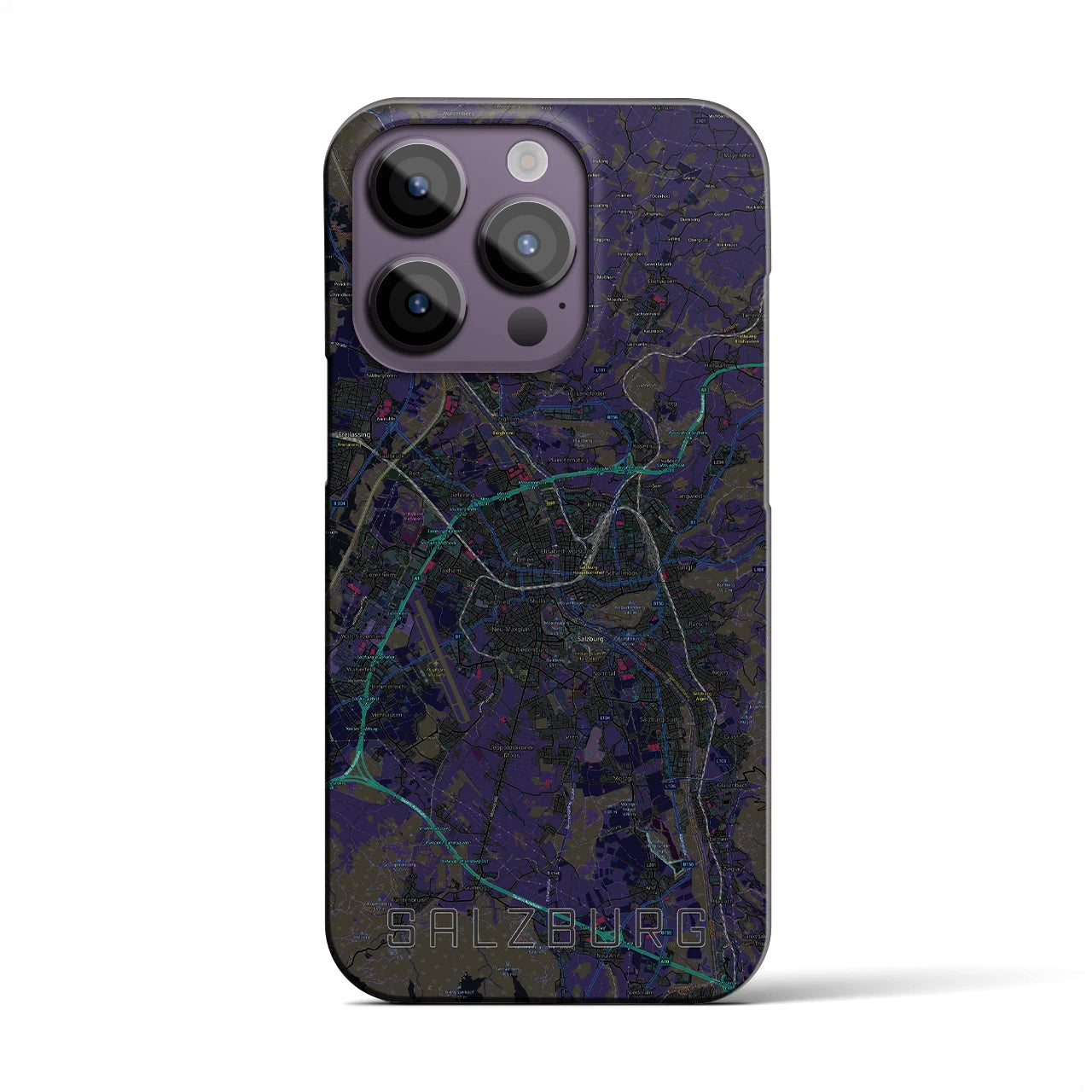 【ザルツブルク(オーストリア)】地図柄iPhoneケース(バックカバータイプ)