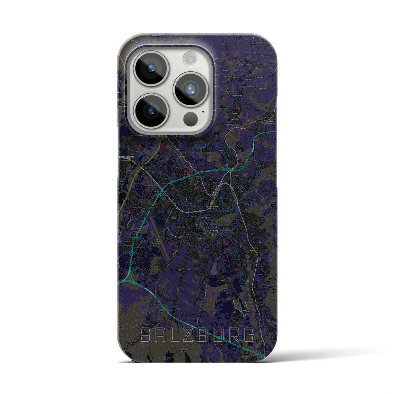 【ザルツブルク(オーストリア)】地図柄iPhoneケース(バックカバータイプ)