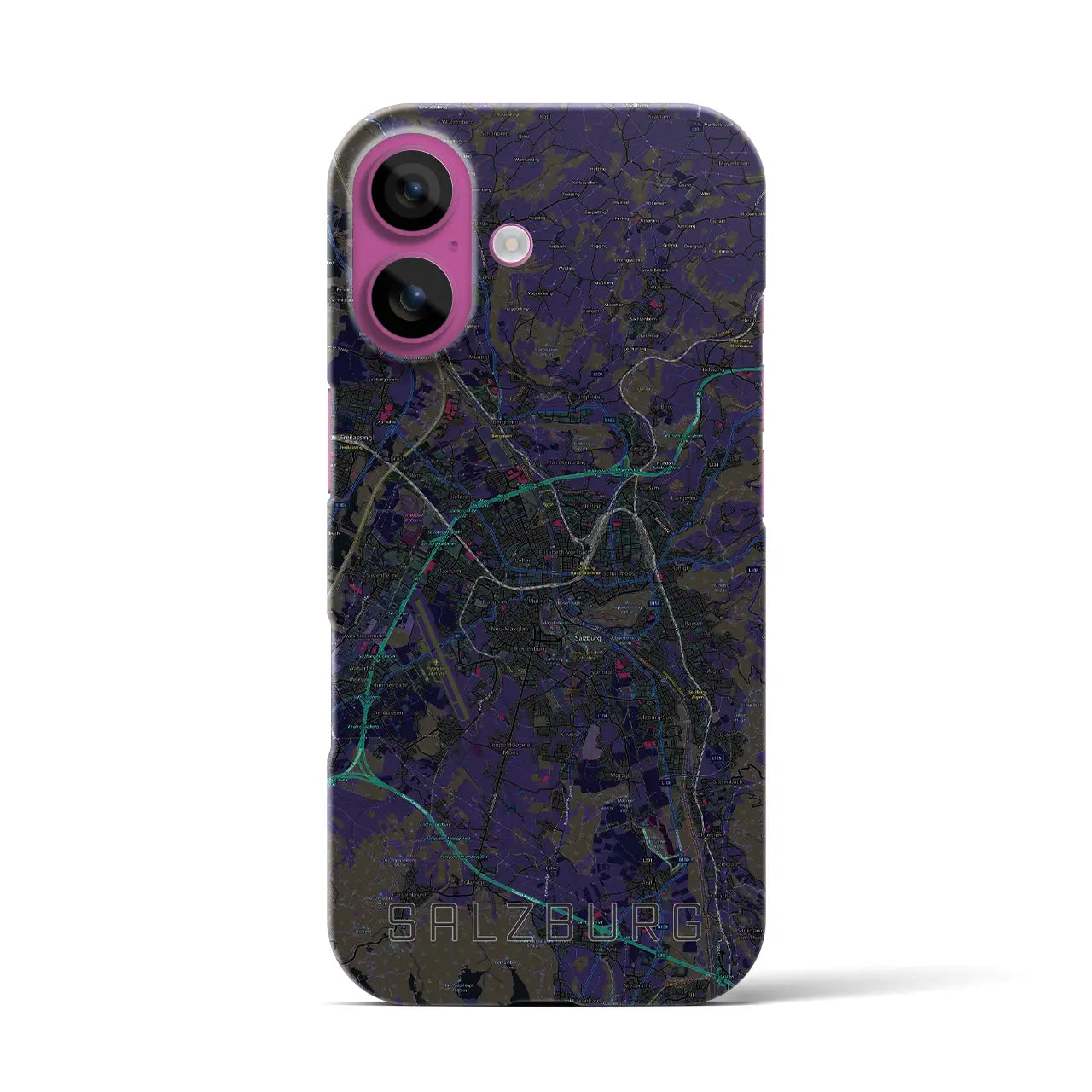 【ザルツブルク(オーストリア)】地図柄iPhoneケース(バックカバータイプ)