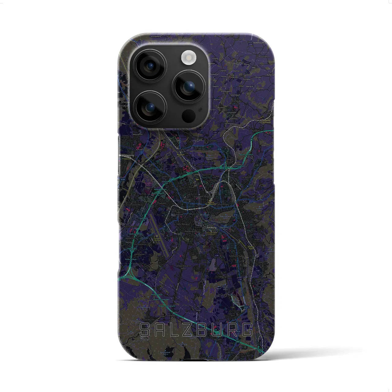 【ザルツブルク(オーストリア)】地図柄iPhoneケース(バックカバータイプ)