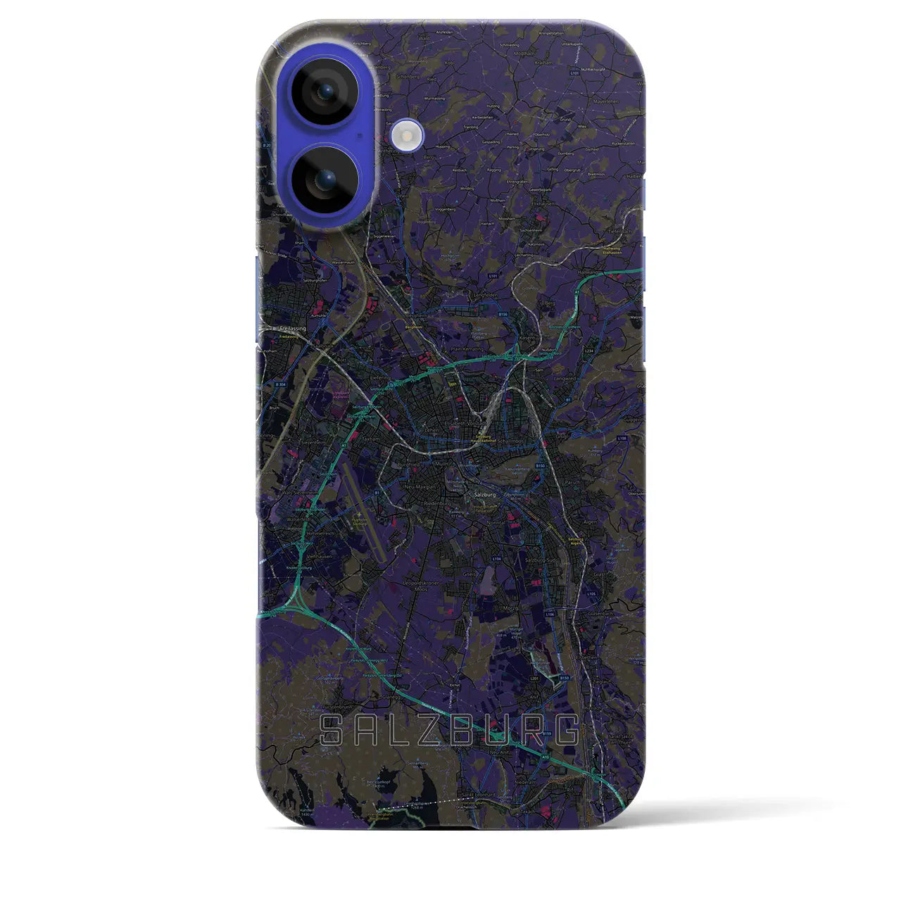 【ザルツブルク(オーストリア)】地図柄iPhoneケース(バックカバータイプ)