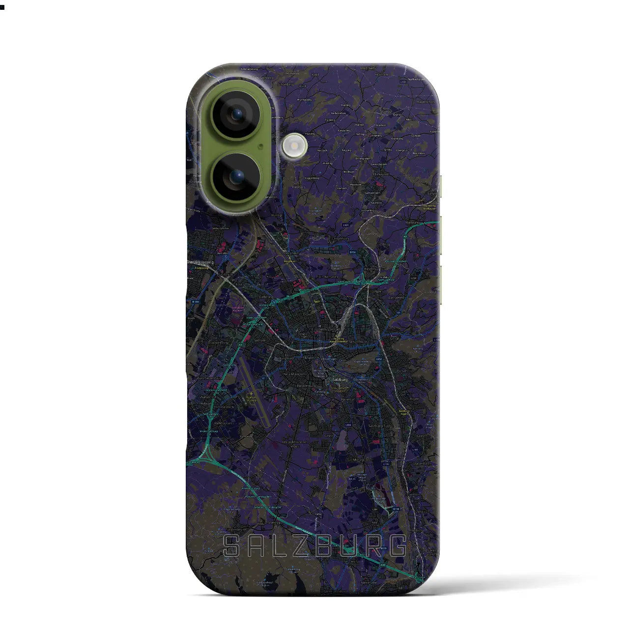 【ザルツブルク(オーストリア)】地図柄iPhoneケース(バックカバータイプ)