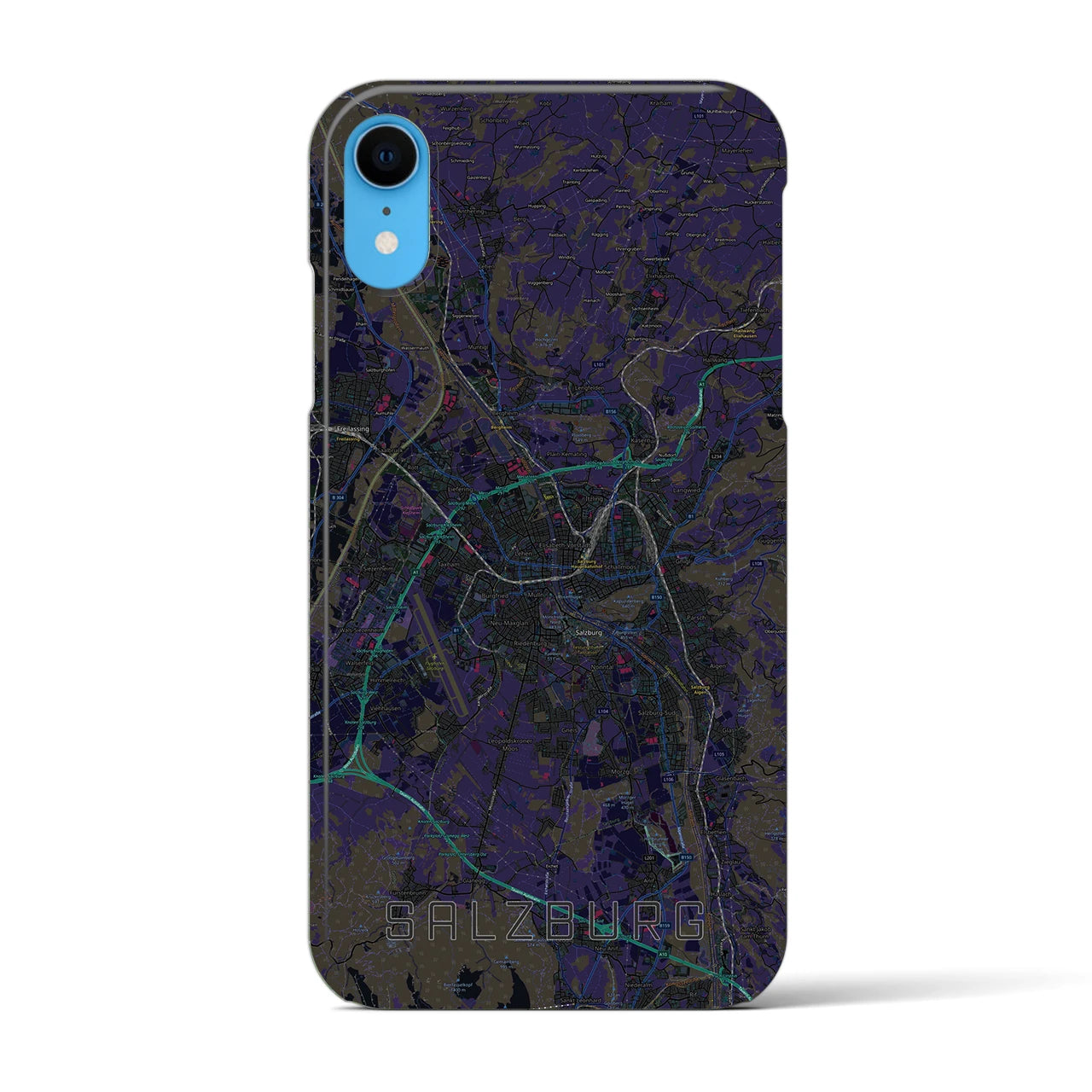 【ザルツブルク(オーストリア)】地図柄iPhoneケース(バックカバータイプ)