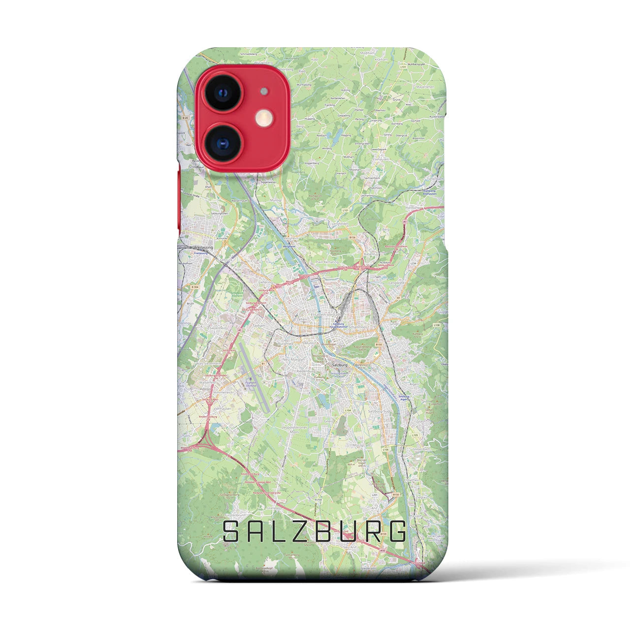 【ザルツブルク(オーストリア)】地図柄iPhoneケース(バックカバータイプ)