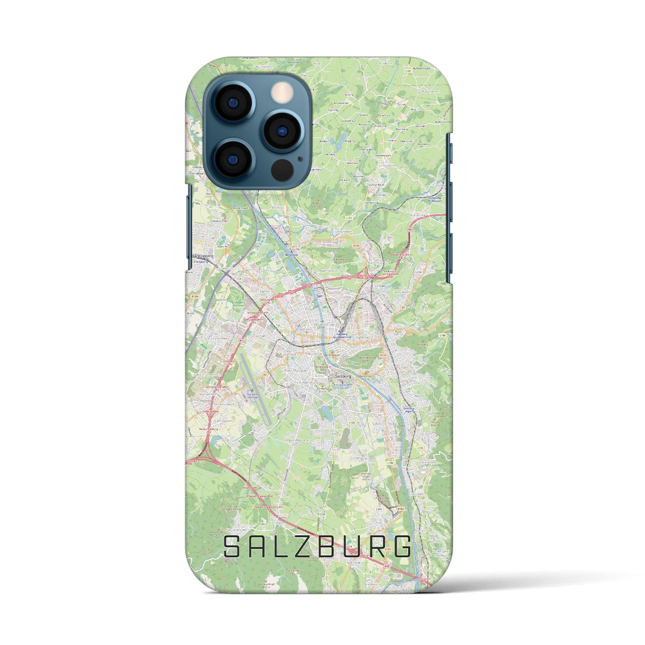 【ザルツブルク(オーストリア)】地図柄iPhoneケース(バックカバータイプ)