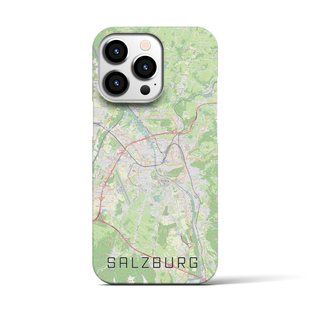 【ザルツブルク(オーストリア)】地図柄iPhoneケース(バックカバータイプ)