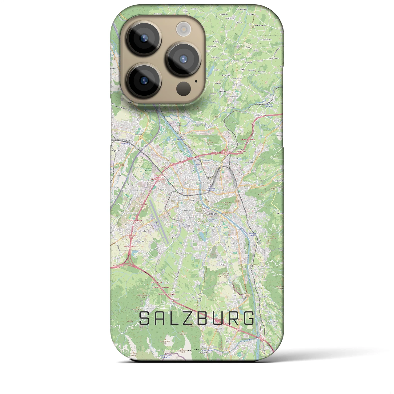 【ザルツブルク(オーストリア)】地図柄iPhoneケース(バックカバータイプ)
