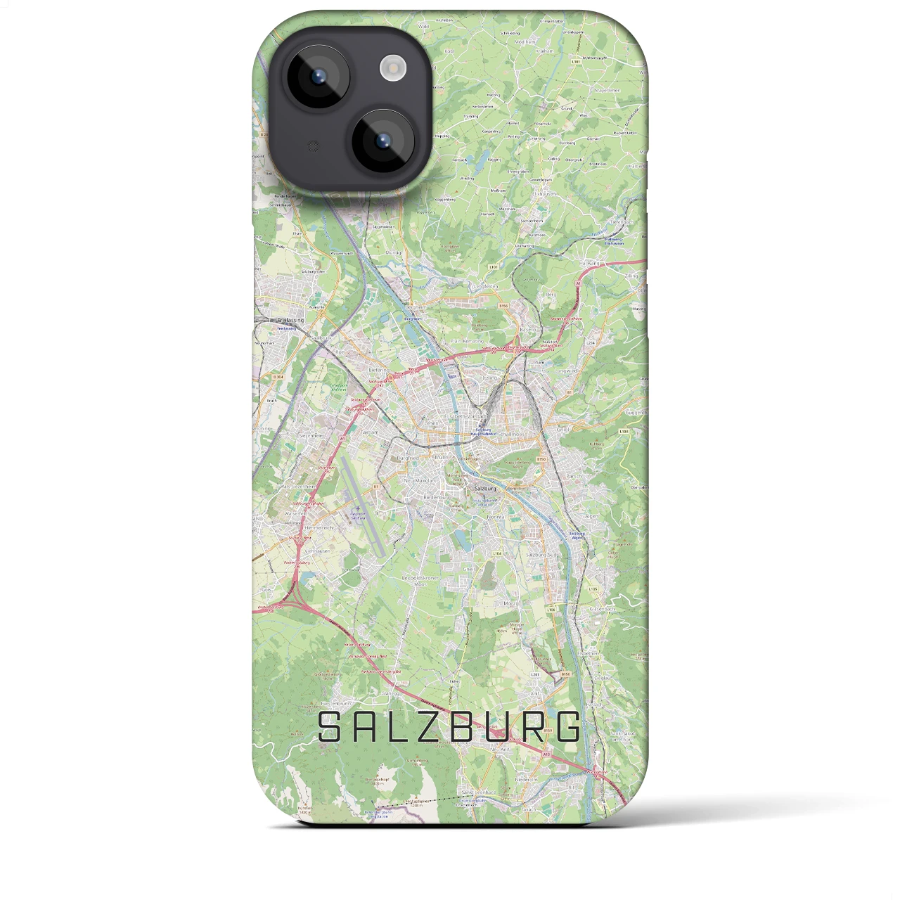 【ザルツブルク(オーストリア)】地図柄iPhoneケース(バックカバータイプ)