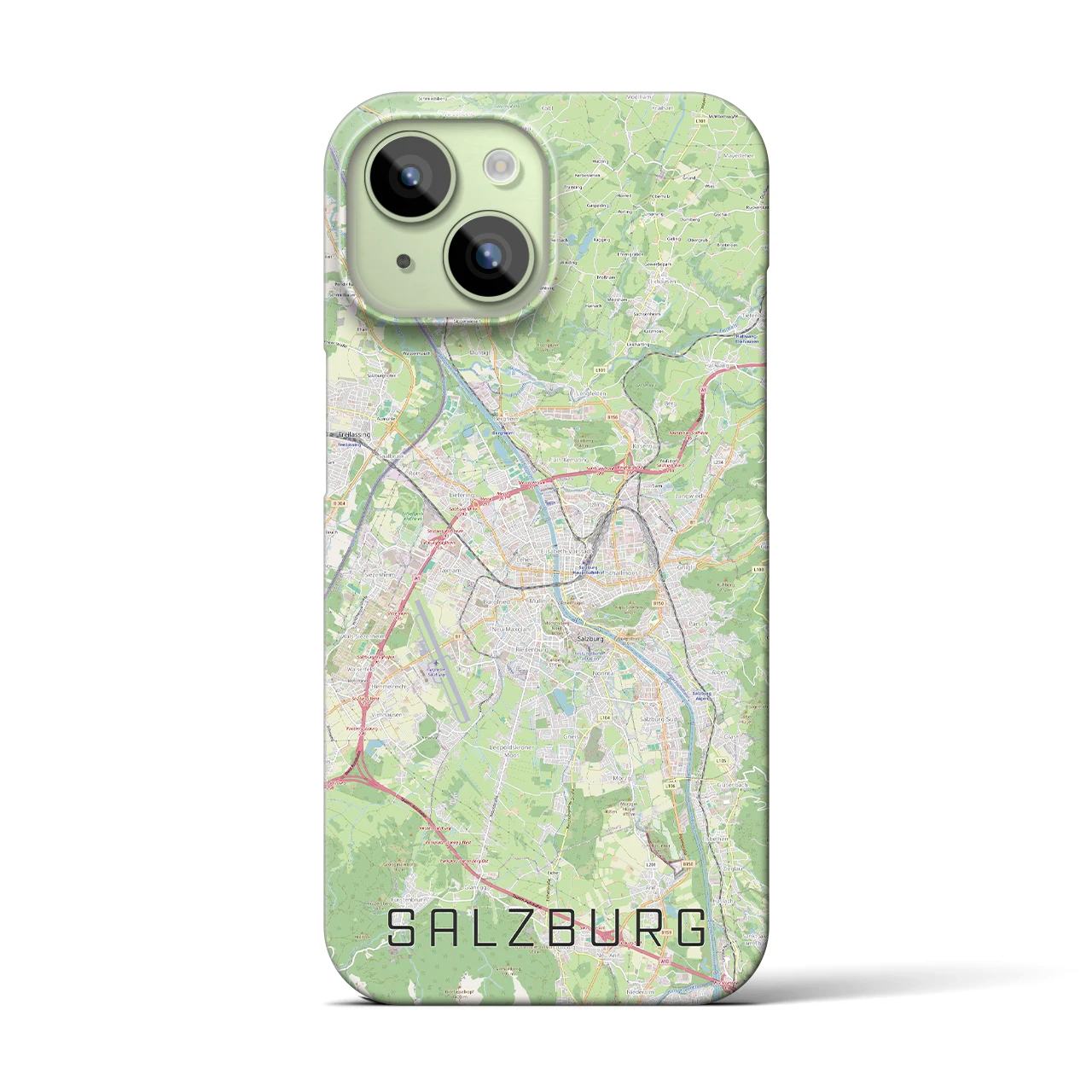 【ザルツブルク(オーストリア)】地図柄iPhoneケース(バックカバータイプ)