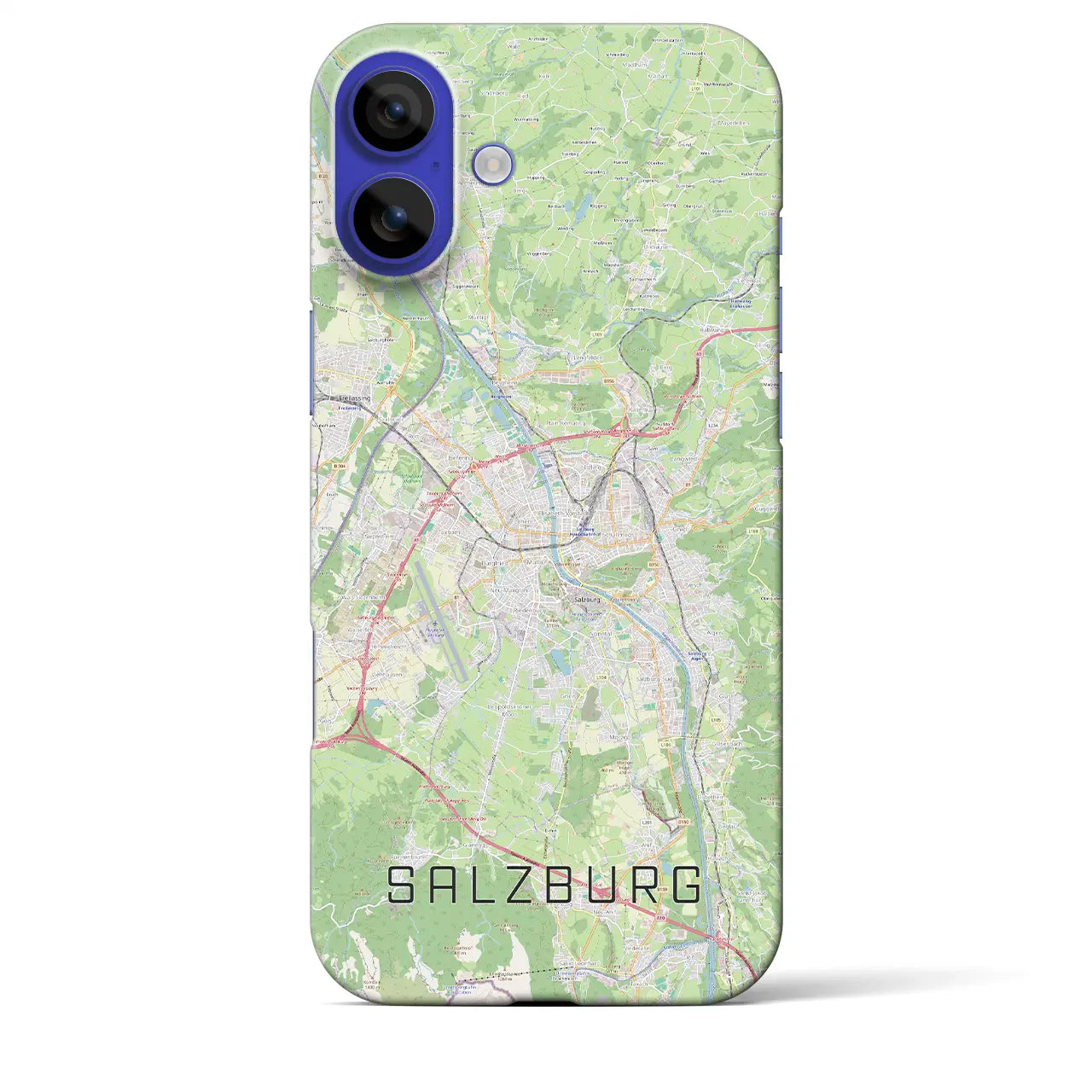 【ザルツブルク(オーストリア)】地図柄iPhoneケース(バックカバータイプ)ナチュラル・iPhone 16 Pro Max 用