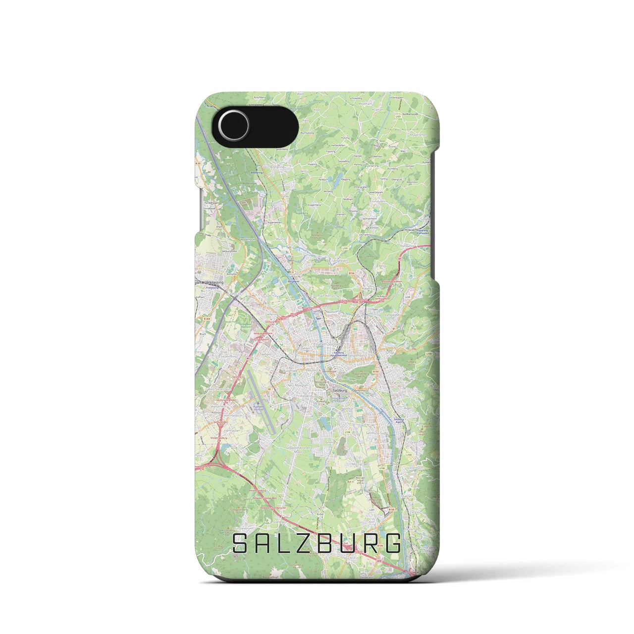 【ザルツブルク(オーストリア)】地図柄iPhoneケース(バックカバータイプ)