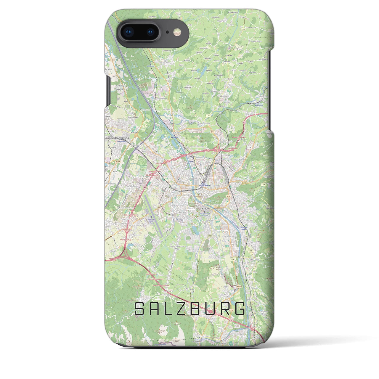 【ザルツブルク(オーストリア)】地図柄iPhoneケース(バックカバータイプ)