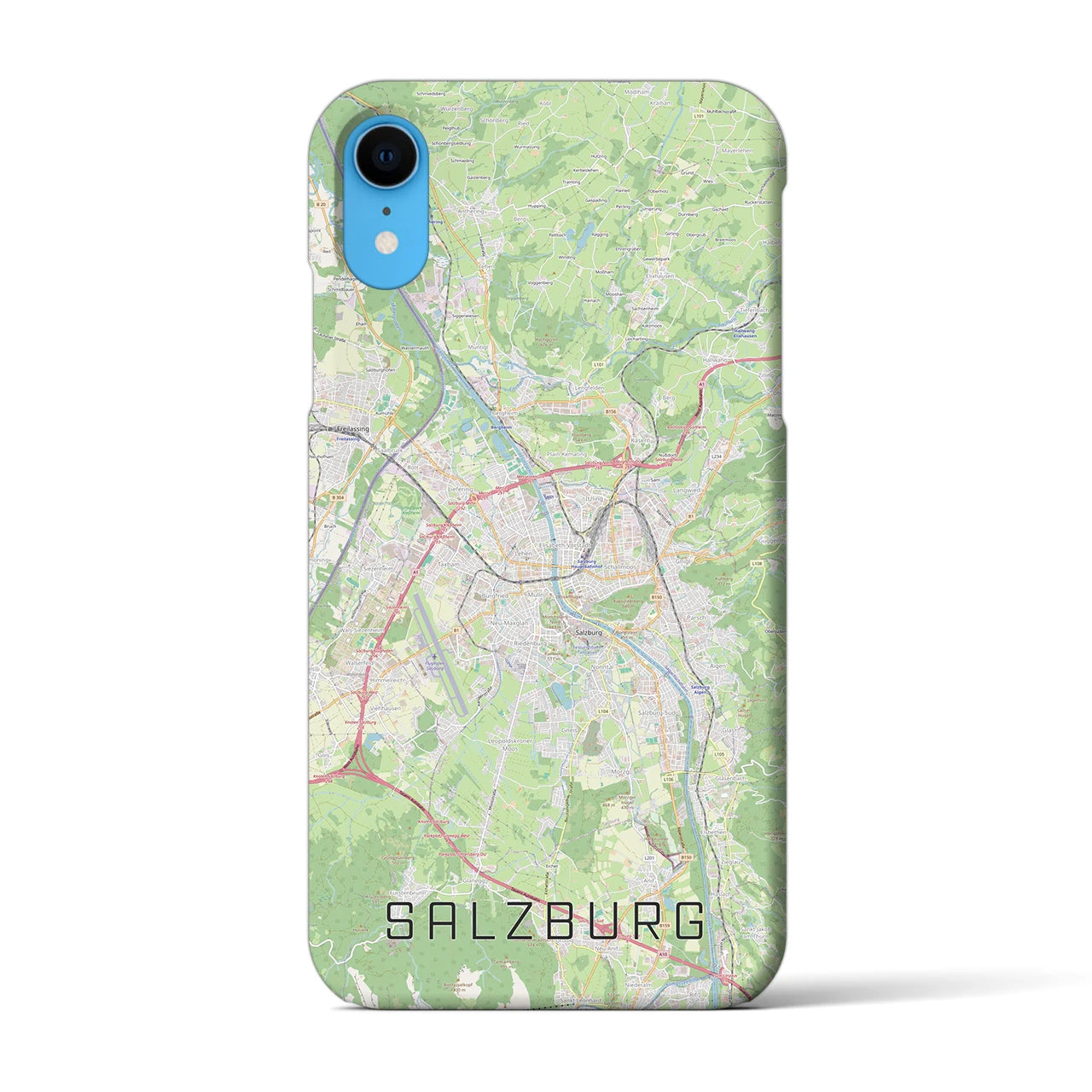 【ザルツブルク(オーストリア)】地図柄iPhoneケース(バックカバータイプ)