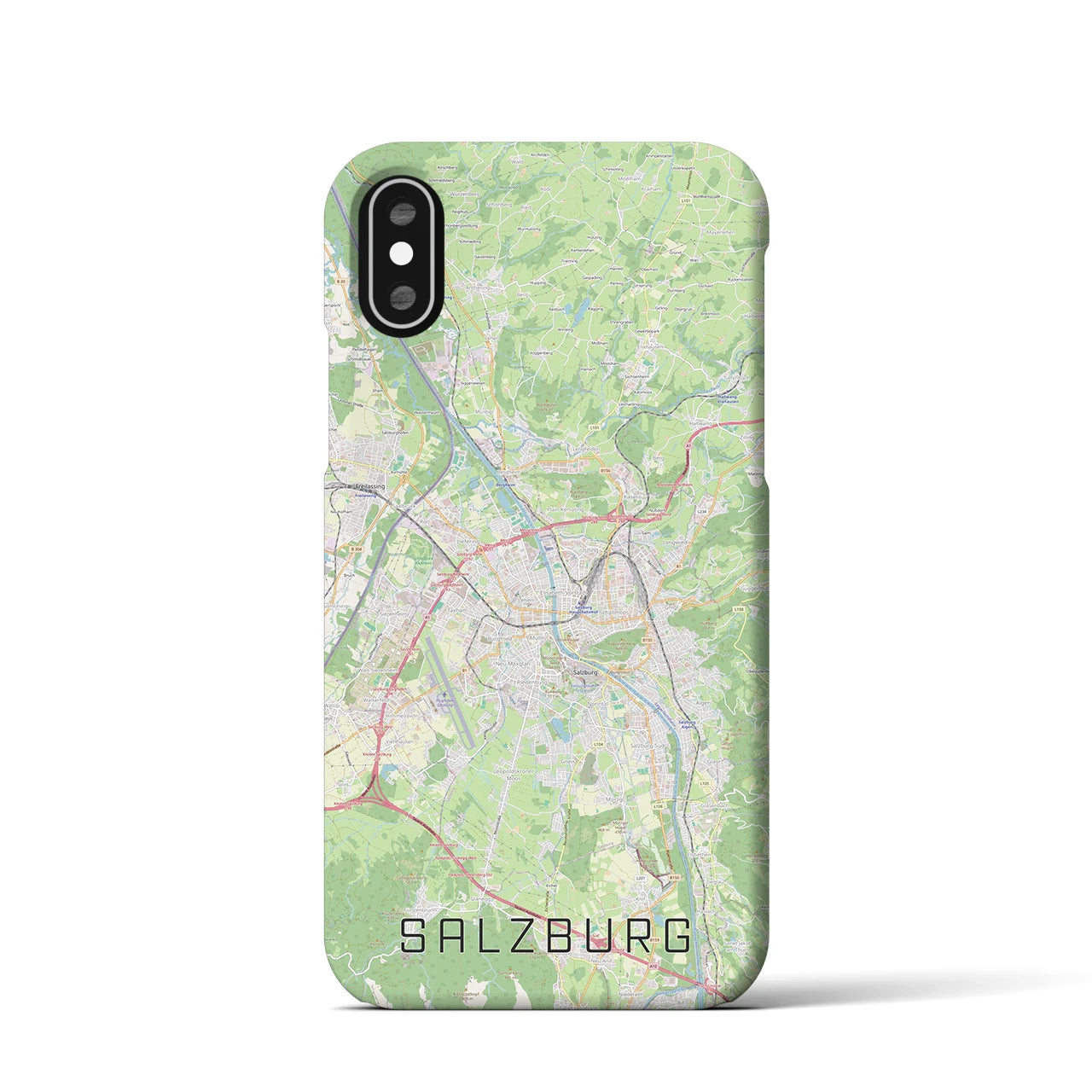 【ザルツブルク(オーストリア)】地図柄iPhoneケース(バックカバータイプ)