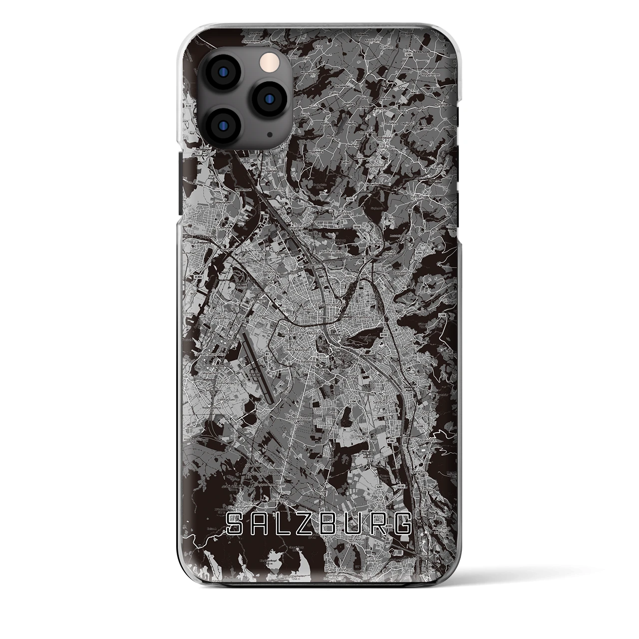 【ザルツブルク(オーストリア)】地図柄iPhoneケース(クリアタイプ)